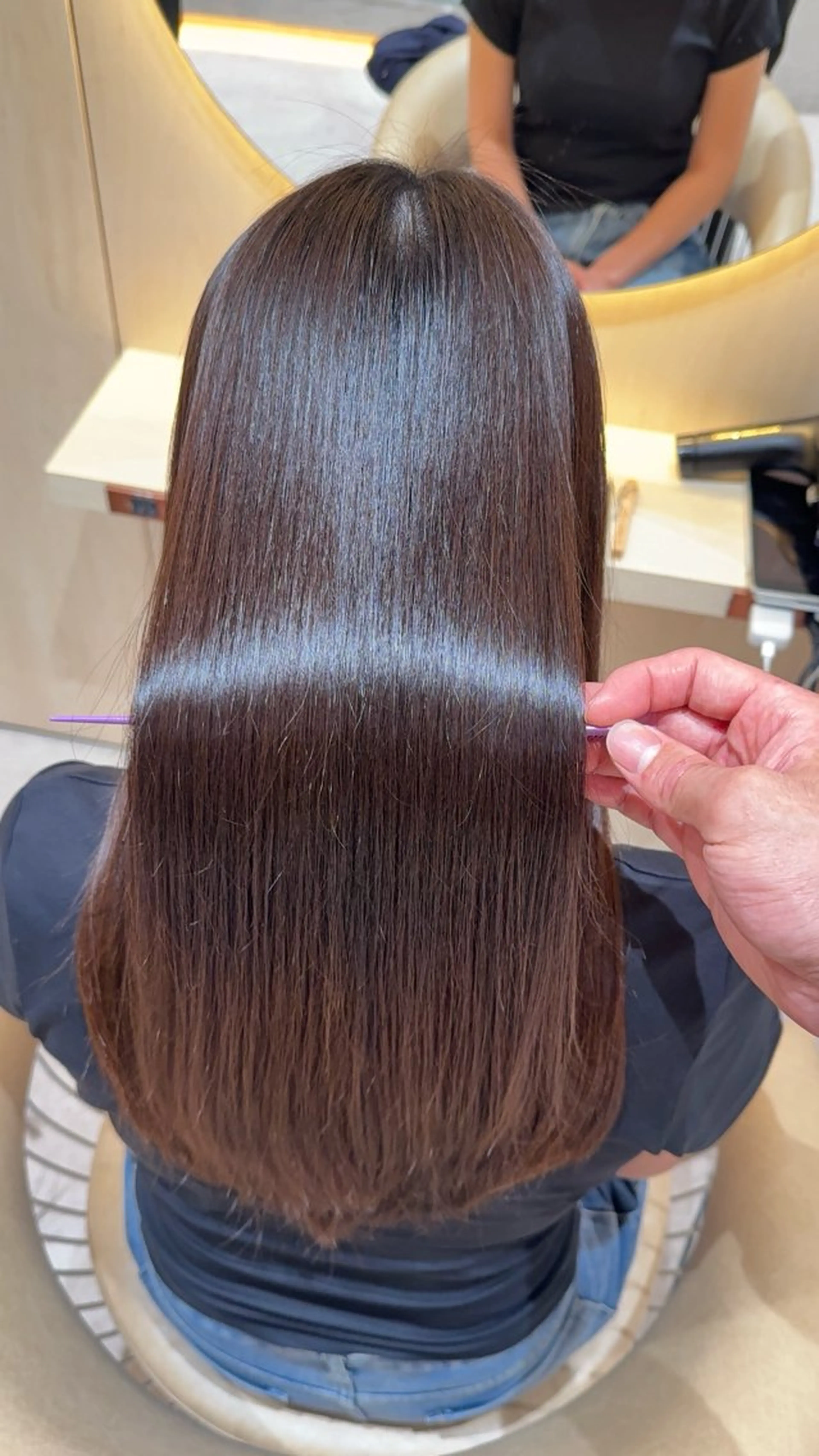 ロング カラー カット ヘアカラー 縮毛矯正 レイヤー✨縮毛矯正 川村利幸のヘアスタイル