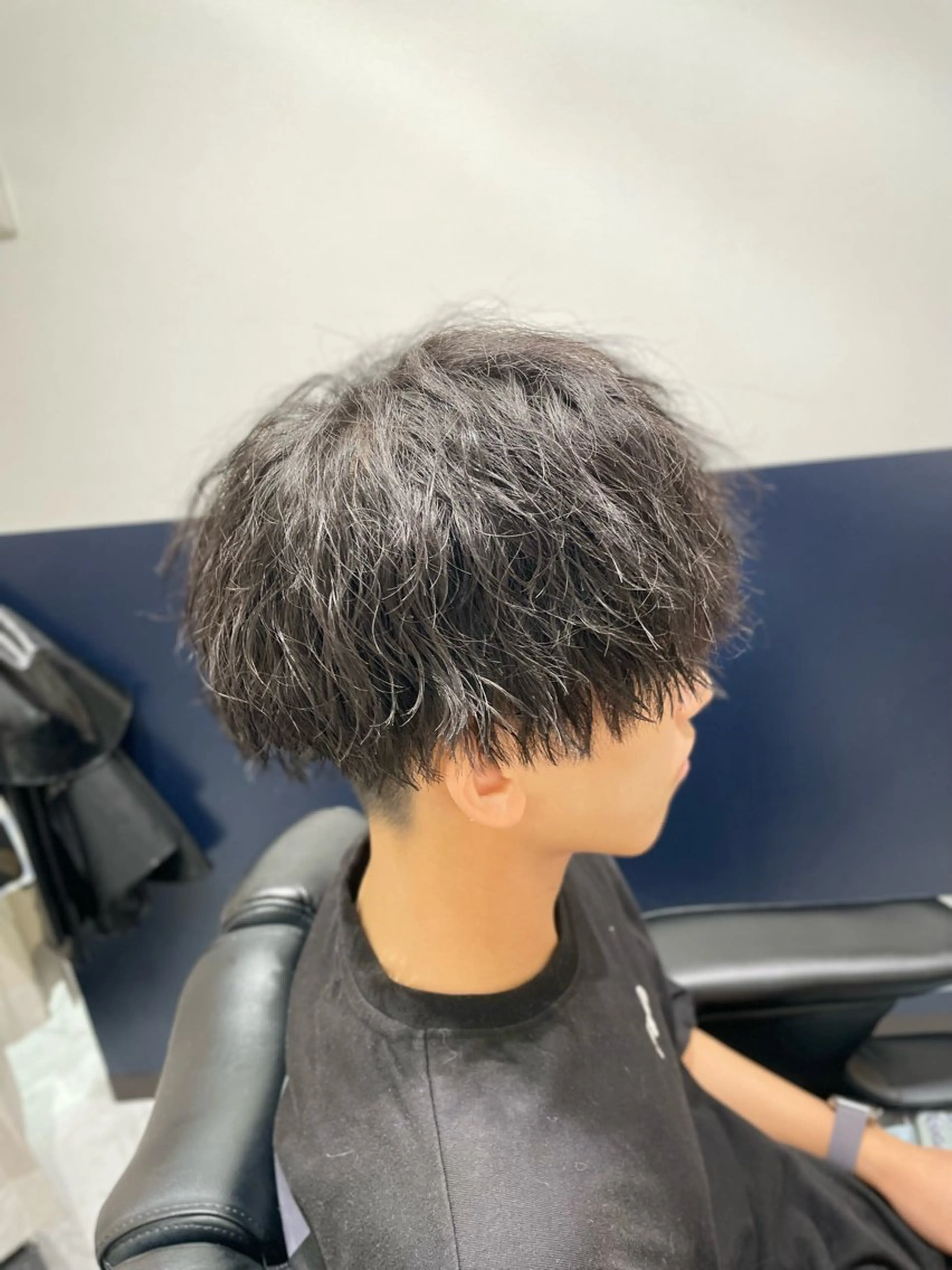 ミディアム パーマ メンズ ミディアムパーマ マッシュ メンズパーマ カット パーマ 銀座メンズカット/ 銀座メンズパーマ/のヘアスタイル