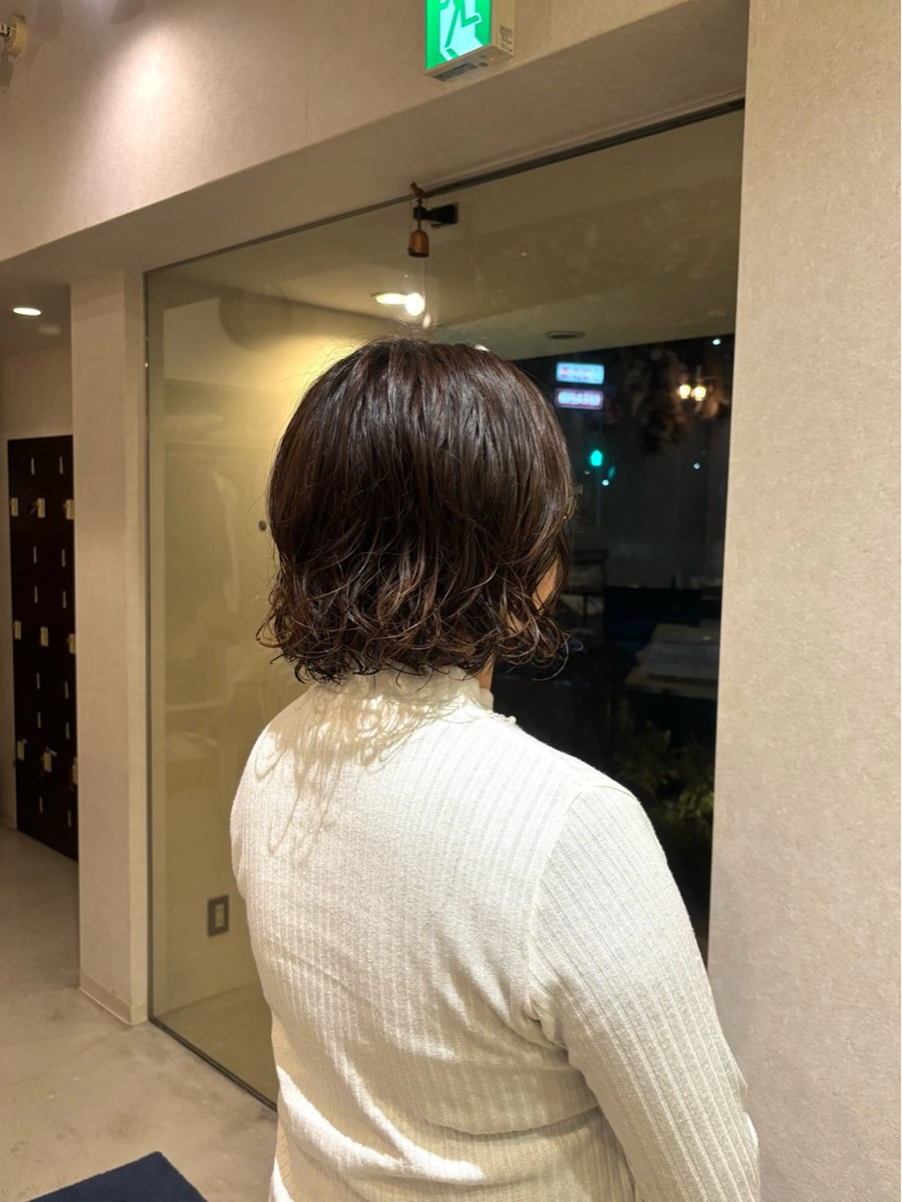 パーマ ボブ カット パーマ Rudder 牛嶋のヘアスタイル