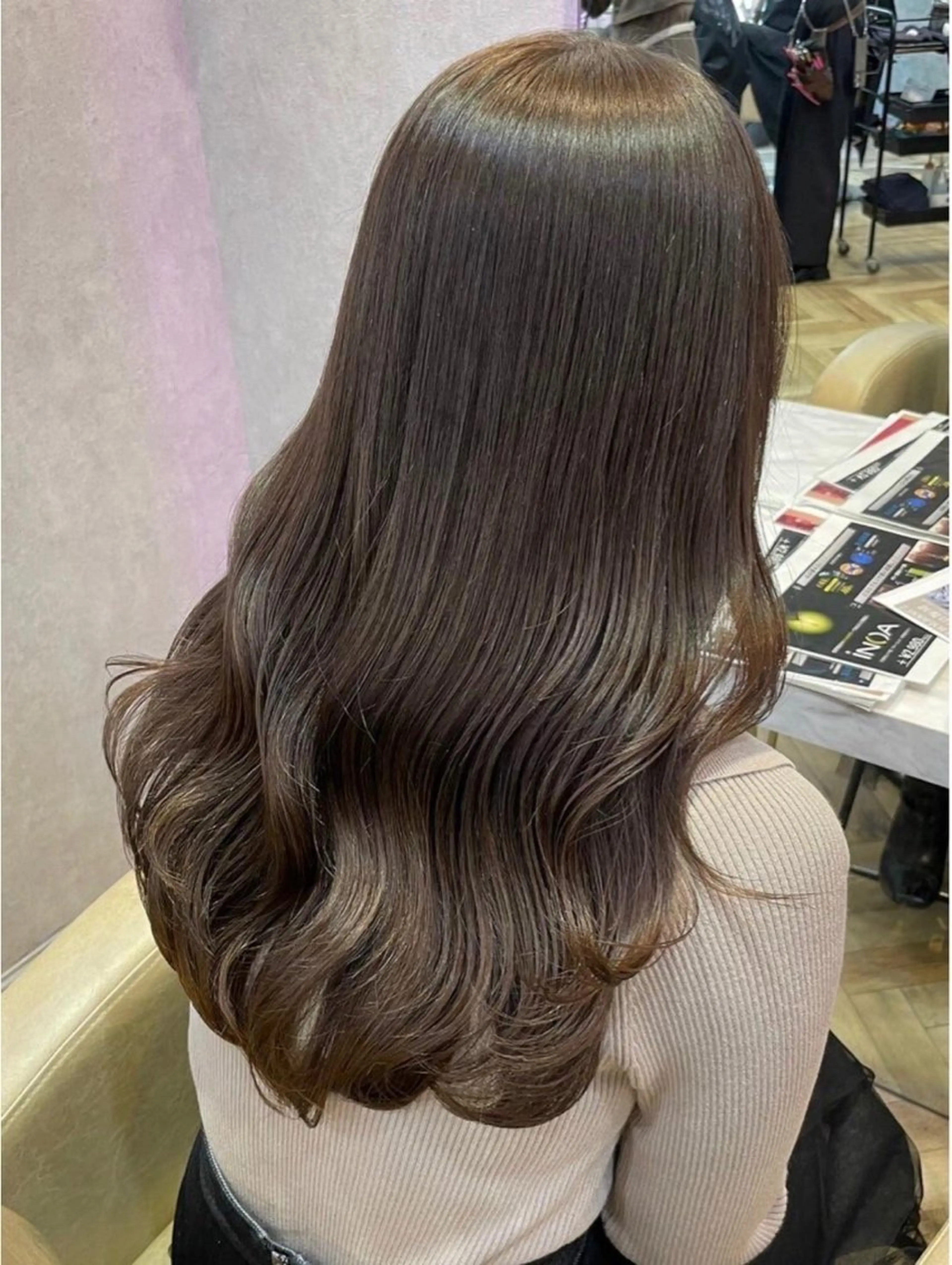 ロング カラー 透明感カラー🤎 中川智帆のヘアスタイル