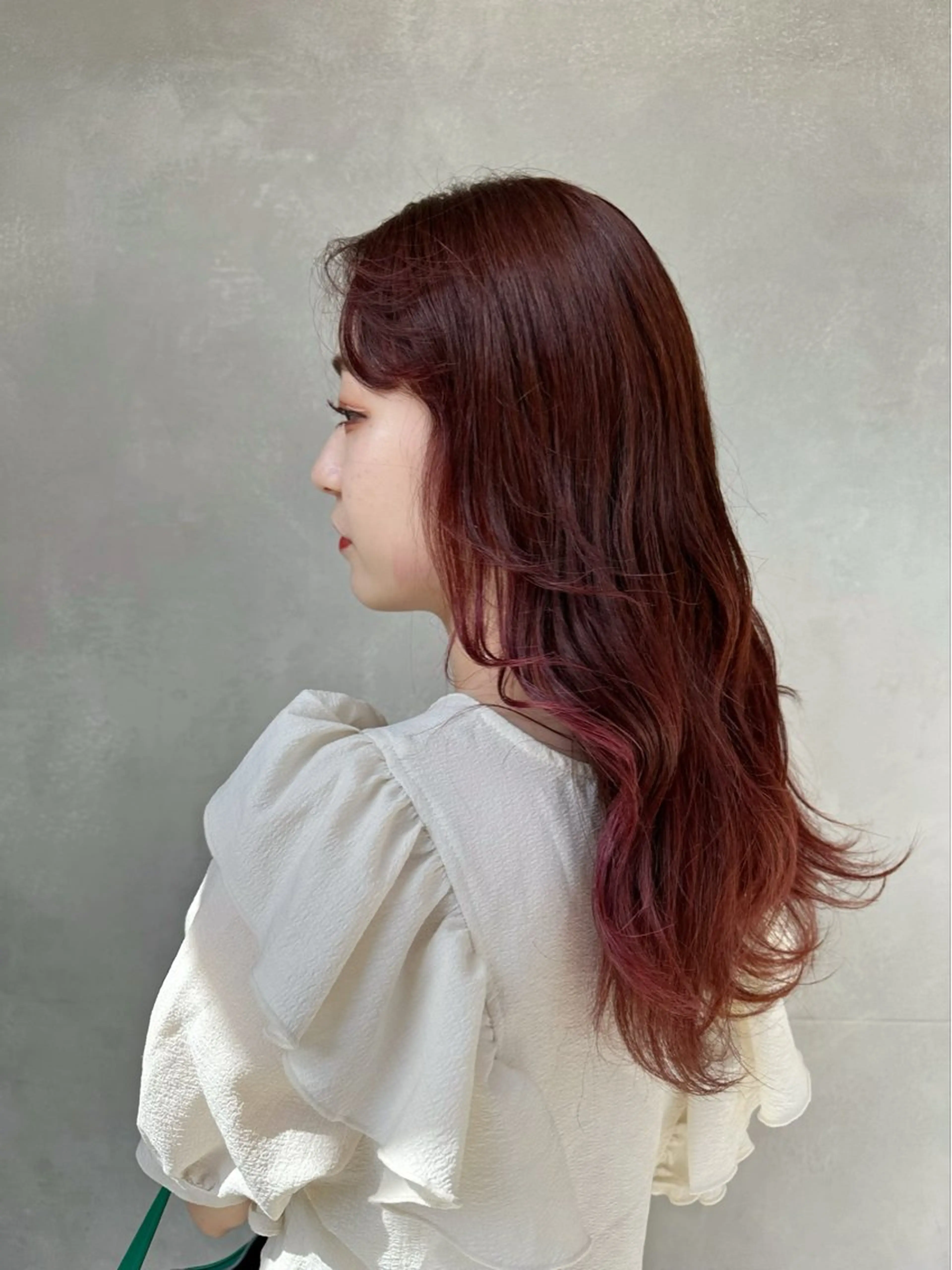 ロング カラー ヘアアレンジ ミストバング デザインカラー  フェイスフレーミング ピンクカラー 越後 遥/ 透明感カラー🪞🤍のヘアスタイル