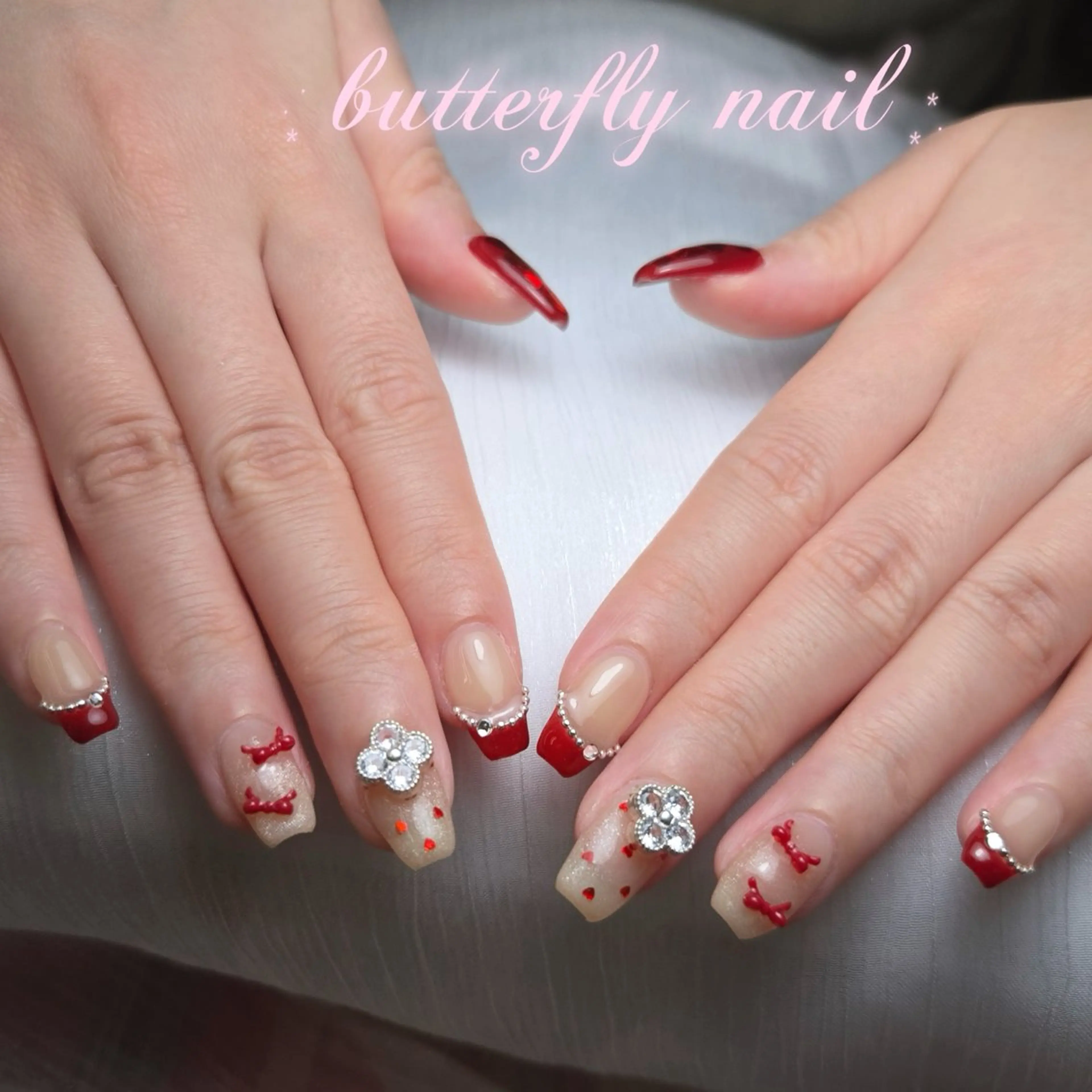 ネイル 蝶々ネイル サロンのネイルデザイン