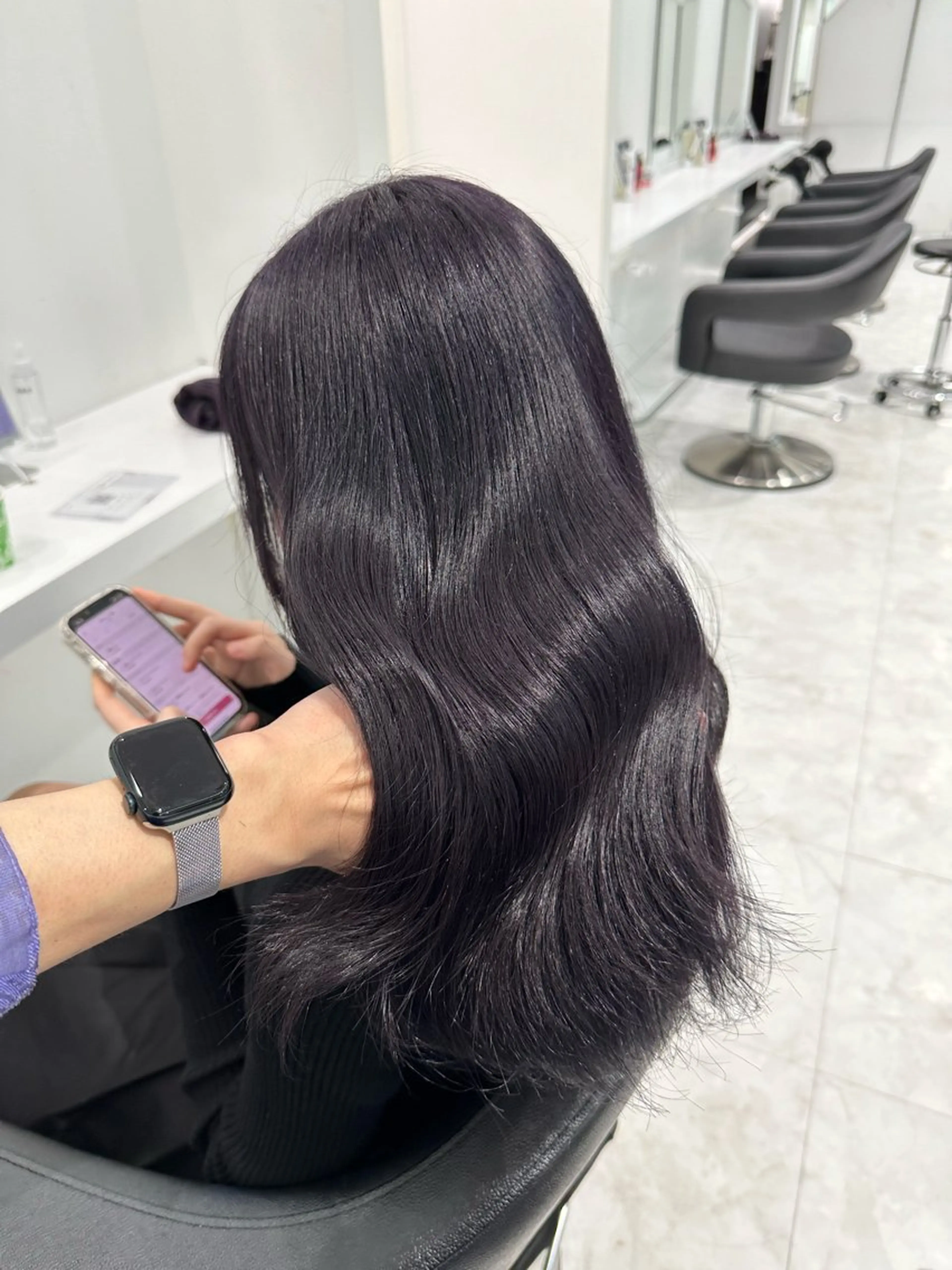 セミロング カラー カット ヘアカラー トリートメント ヘッドスパ ヘアセット ♡上品韓国髪♡ブラ ウン/SAYATOのヘアスタイル