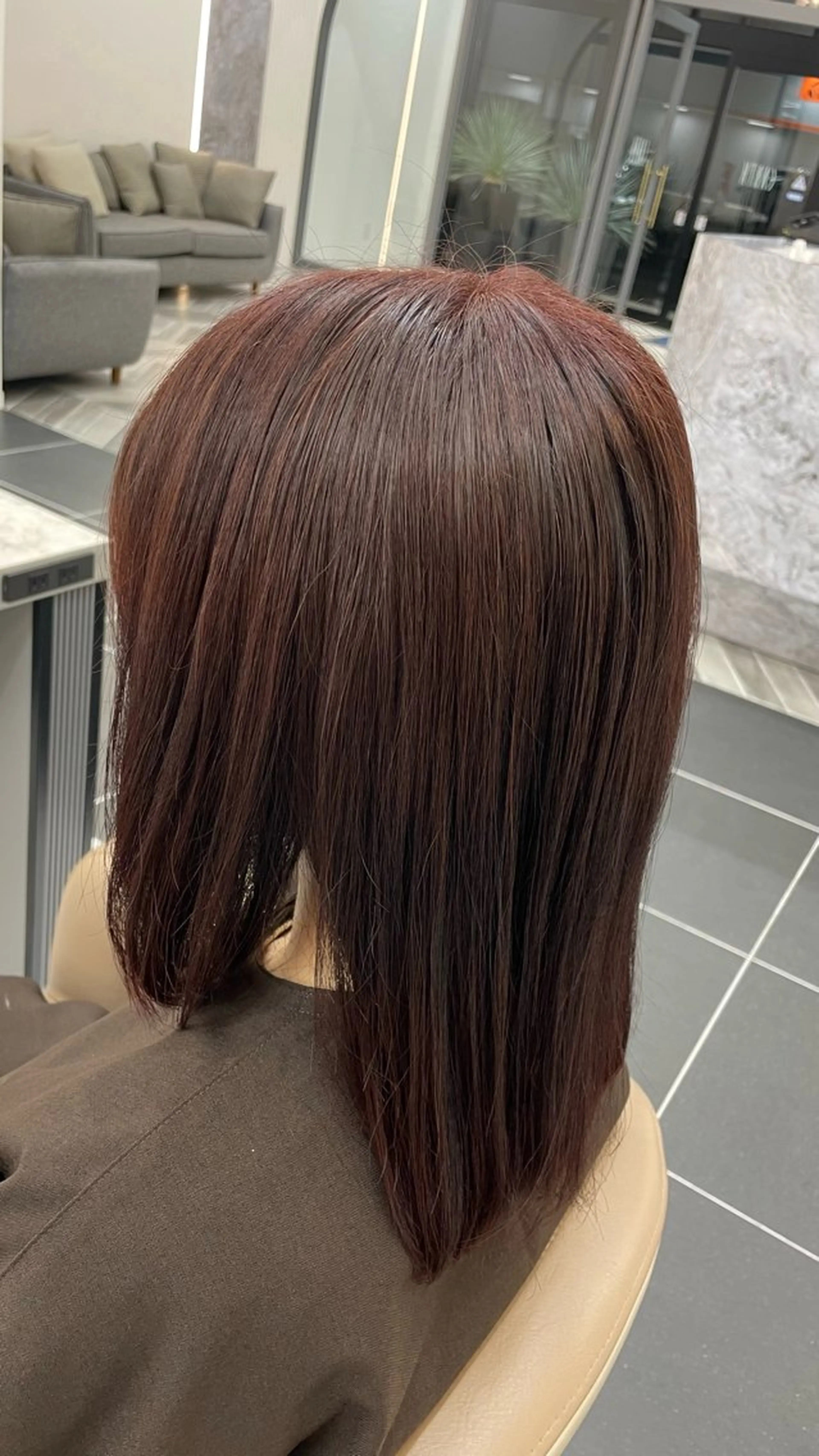 セミロング カラー せい めいのヘアスタイル