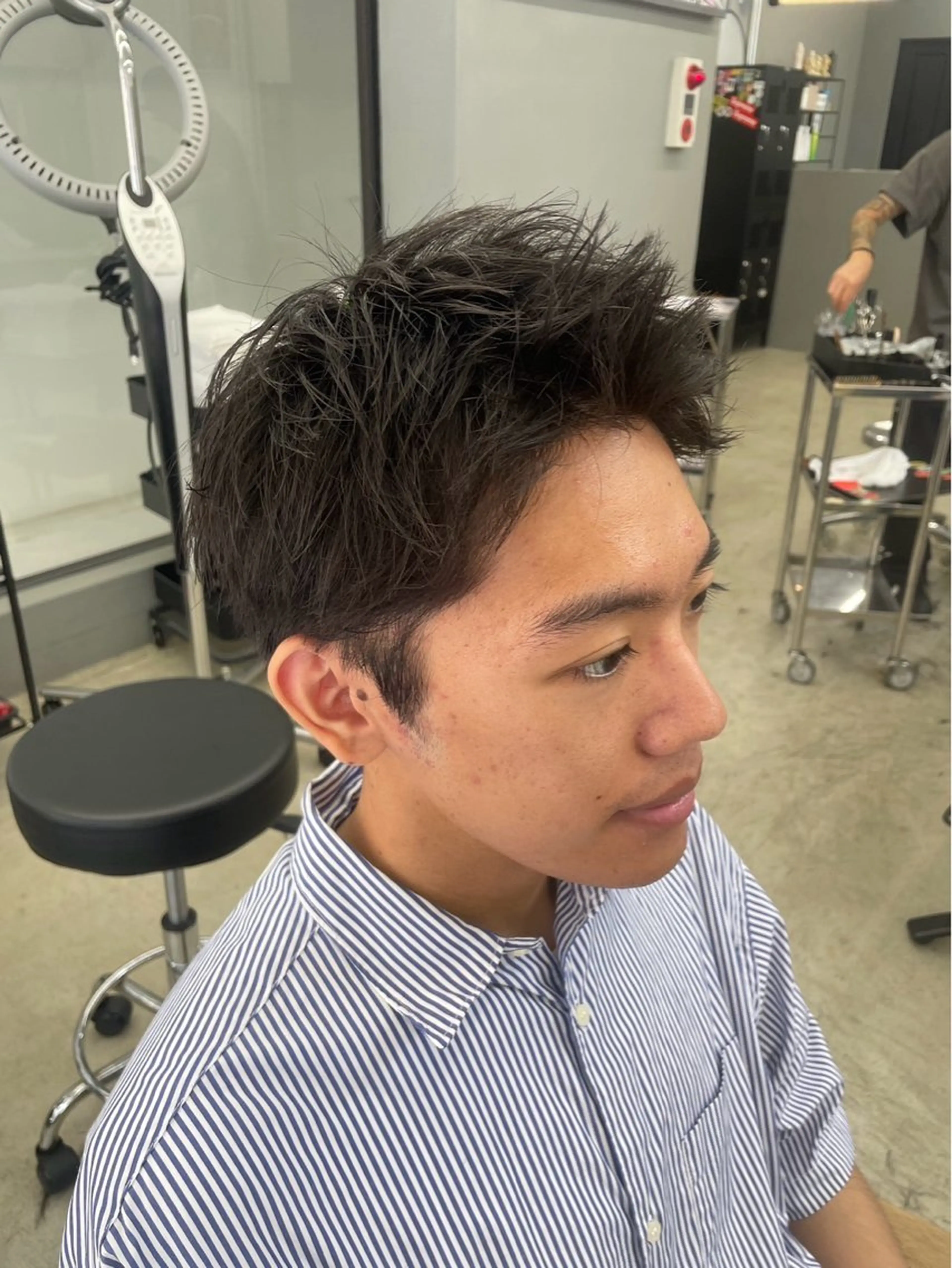 ショート パーマ メンズ カット ヘッドスパ メンズ専門サロン wokeのヘアスタイル