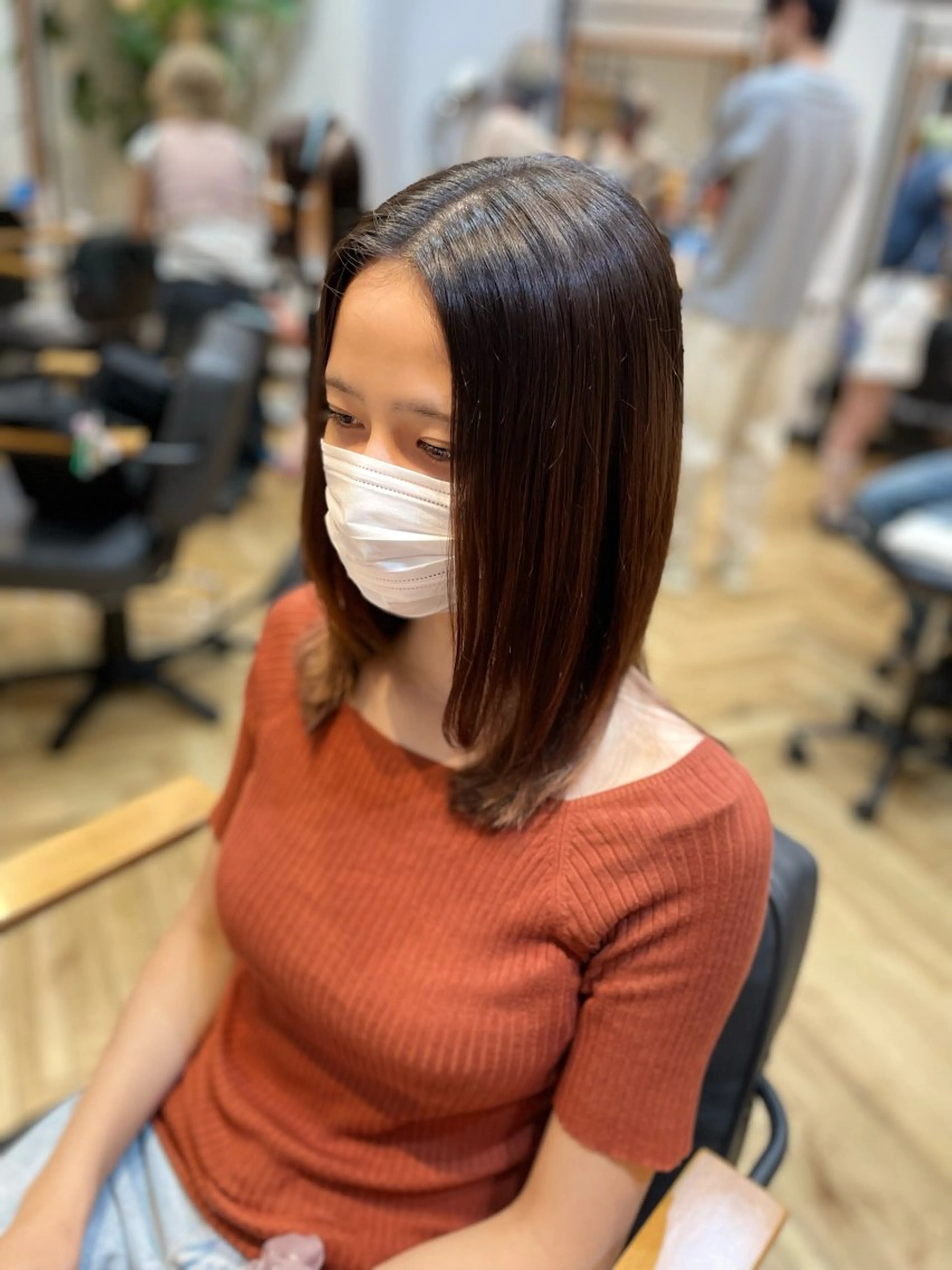 ミディアム カット トリートメント 望恵🌸 韓国🇰🇷スタイルのヘアスタイル