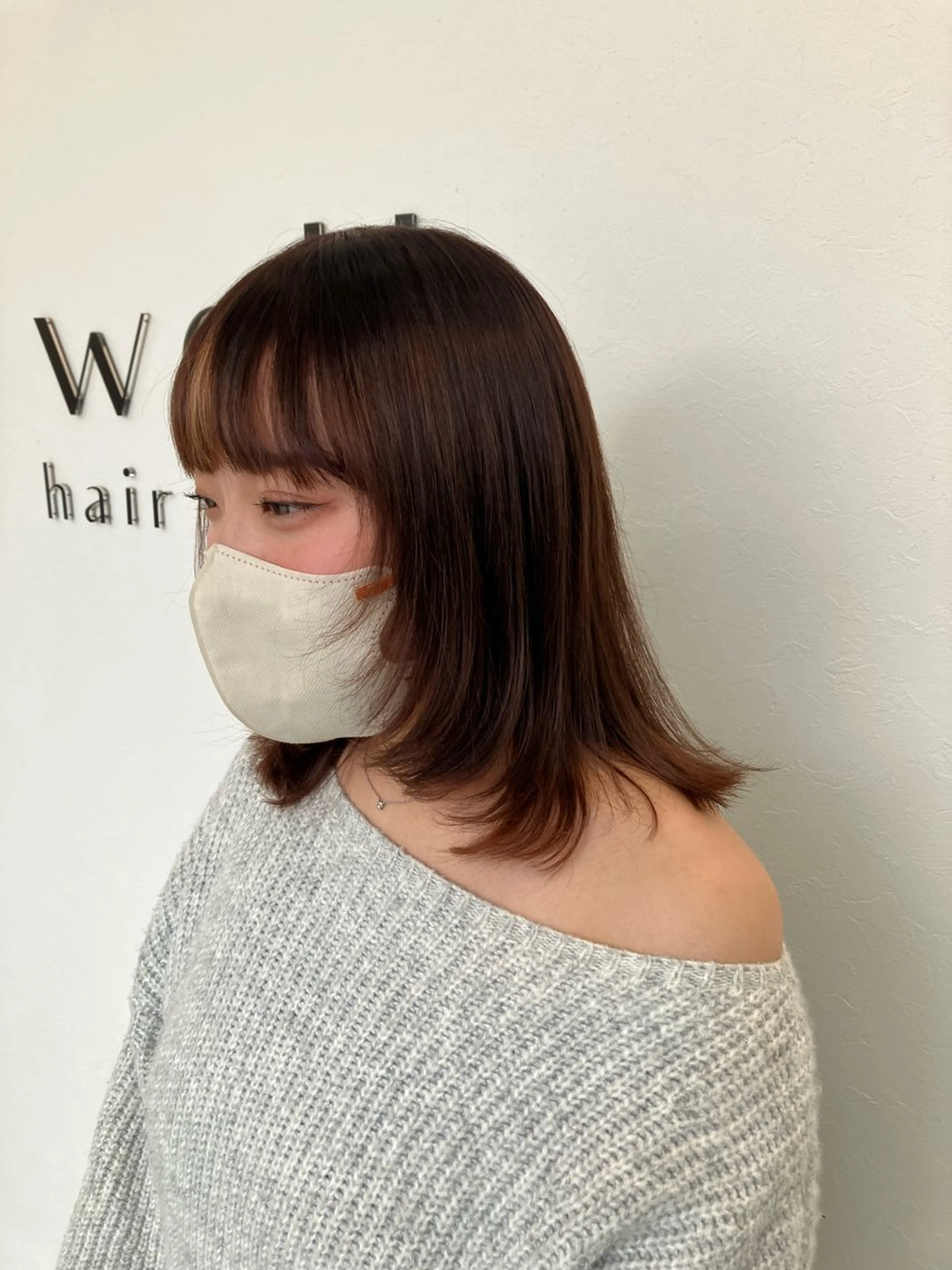 ミディアム well高崎上大類店所属・well高崎上大類町 /湯浅泳作のヘアスタイル