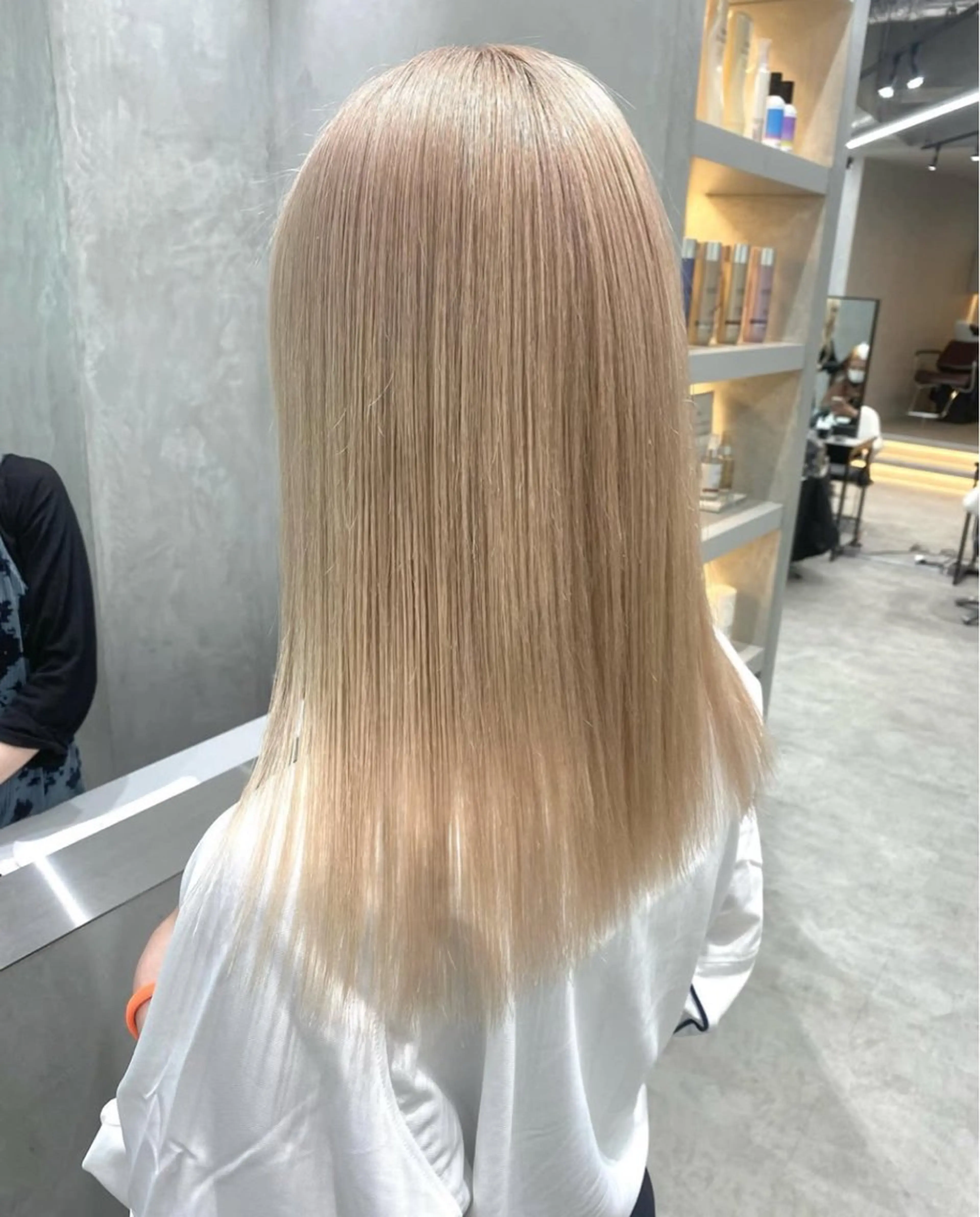 ロング カラー ベージュカラー ホワイトベージュ ヘアカラー ブレンバイドット所属・ニュアンスカラー/ 🫧レミ(坊主)のヘアスタイル