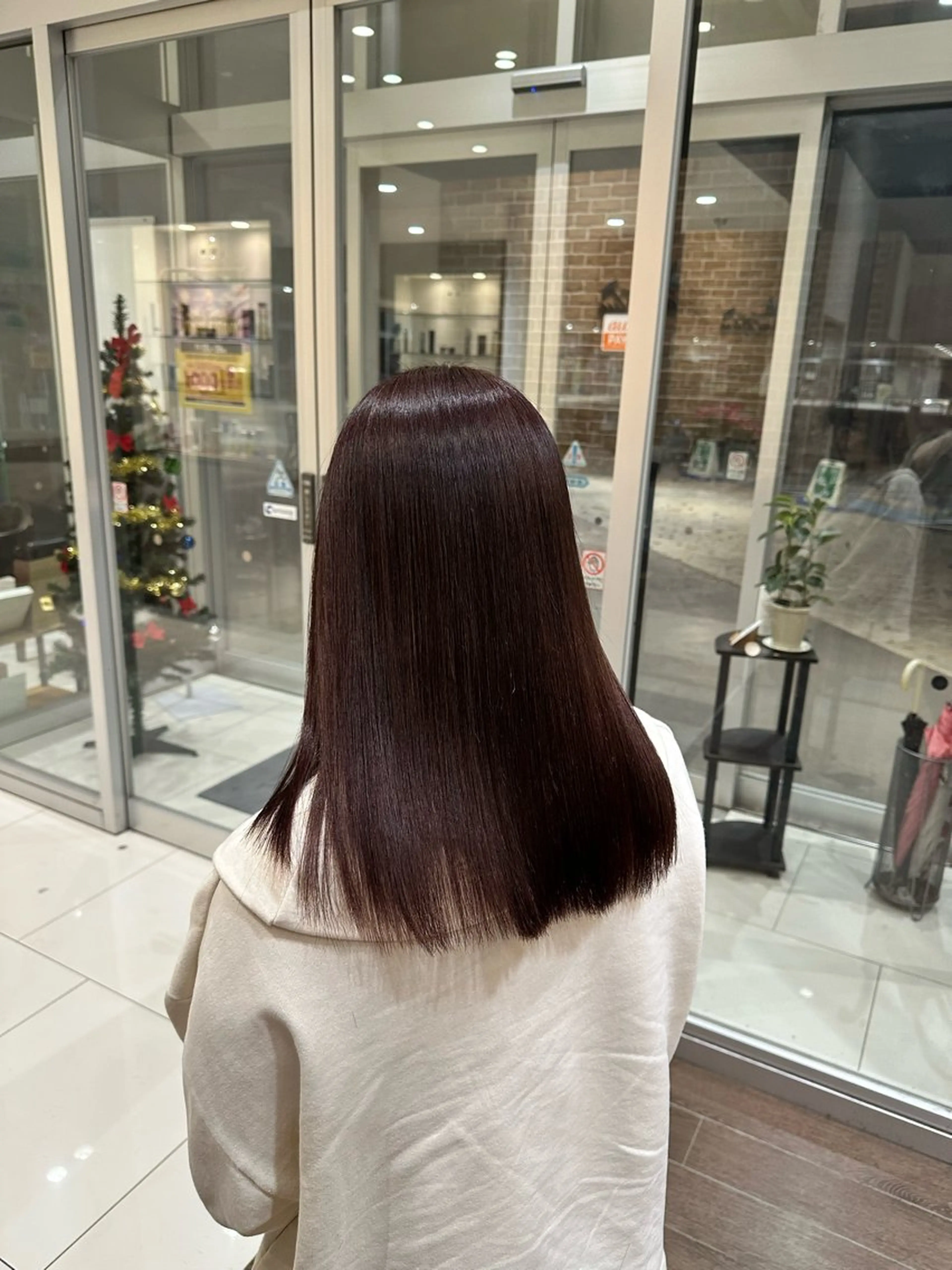 セミロング カラー ピンクカラー hair lab toiro wisteria所属・佐藤功真/ ブリーチなしカラーのヘアスタイル