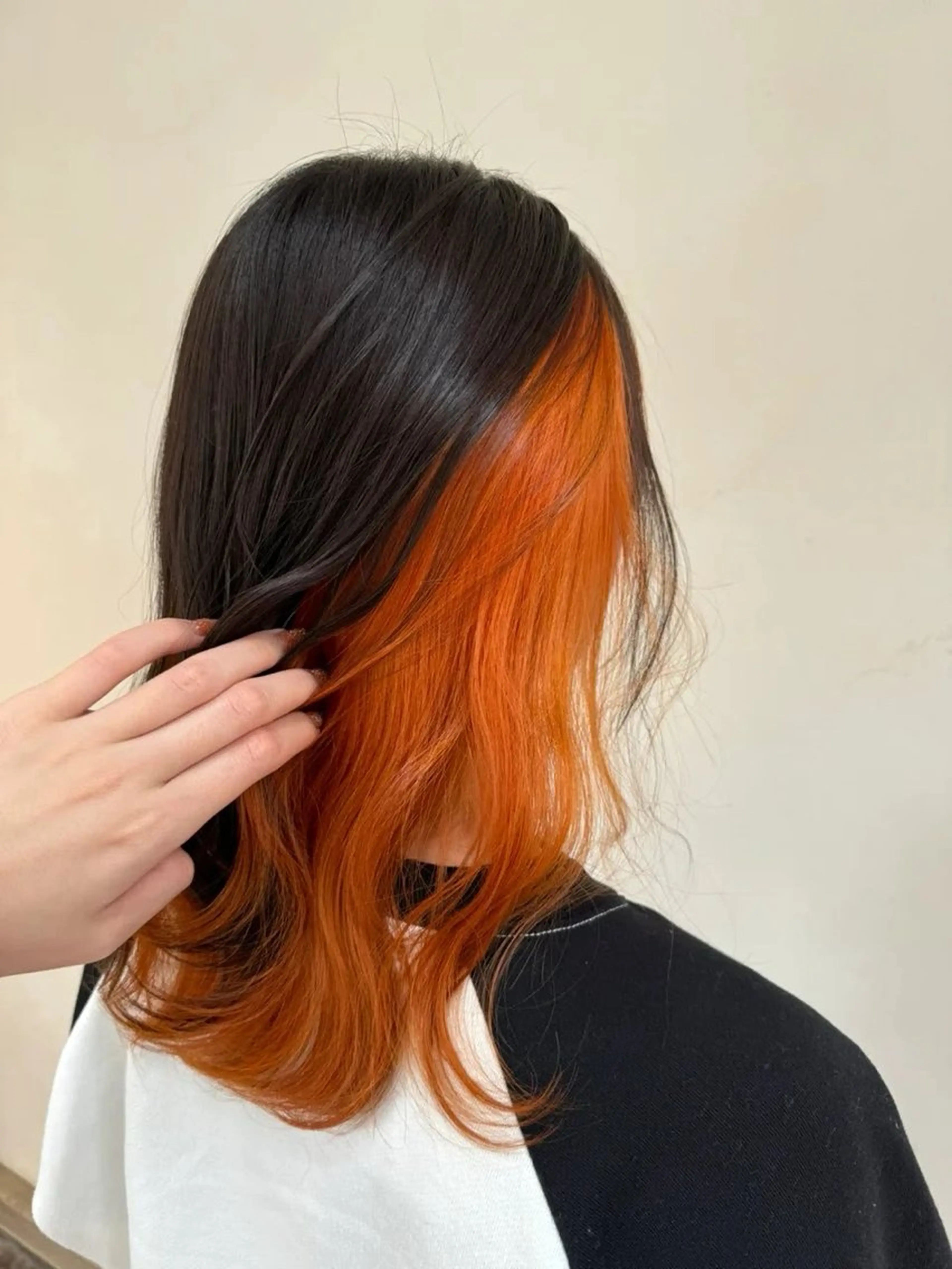 ロング カラー オレンジ ヘアカラー トリートメント 🐹 Mio / 艶髪/縮毛矯正🍎のヘアスタイル