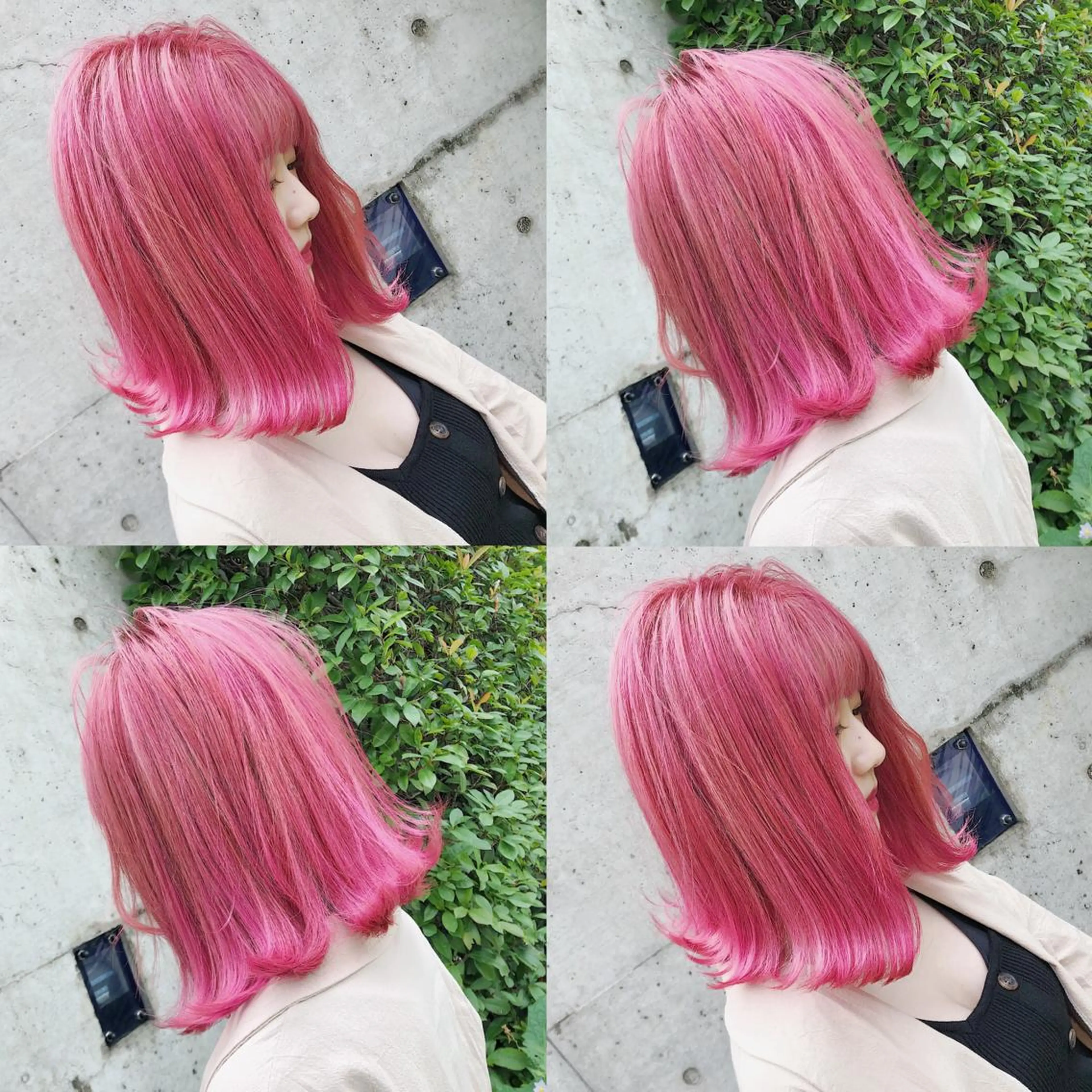 ミディアム カラー ヘアアレンジ メンズ キッズ ヘアカラー トリートメント 💟Chloe原宿店 🩶ハイトーンのヘアスタイル