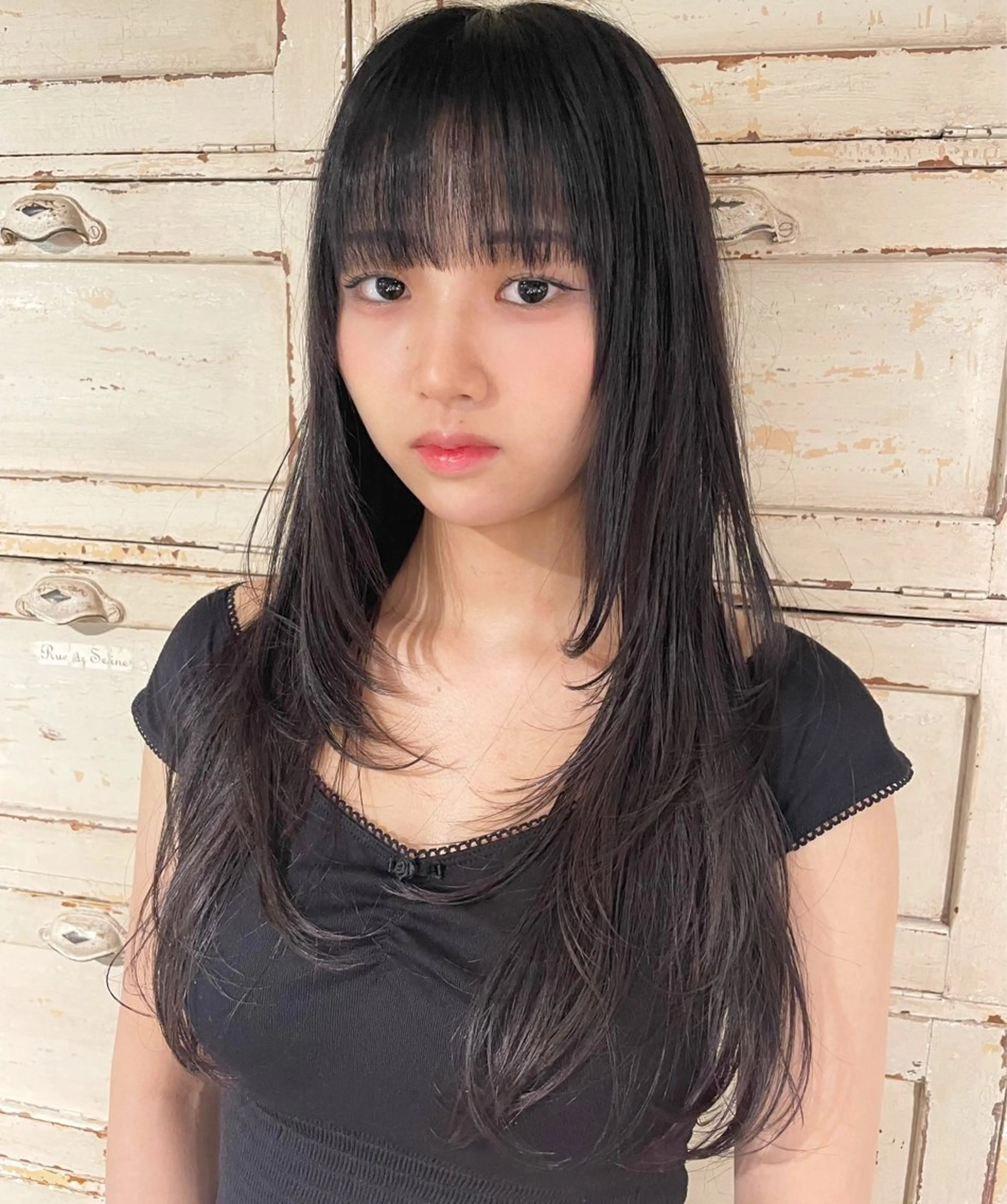 ロング レイヤーカット ロング 長野 温佳のヘアスタイル