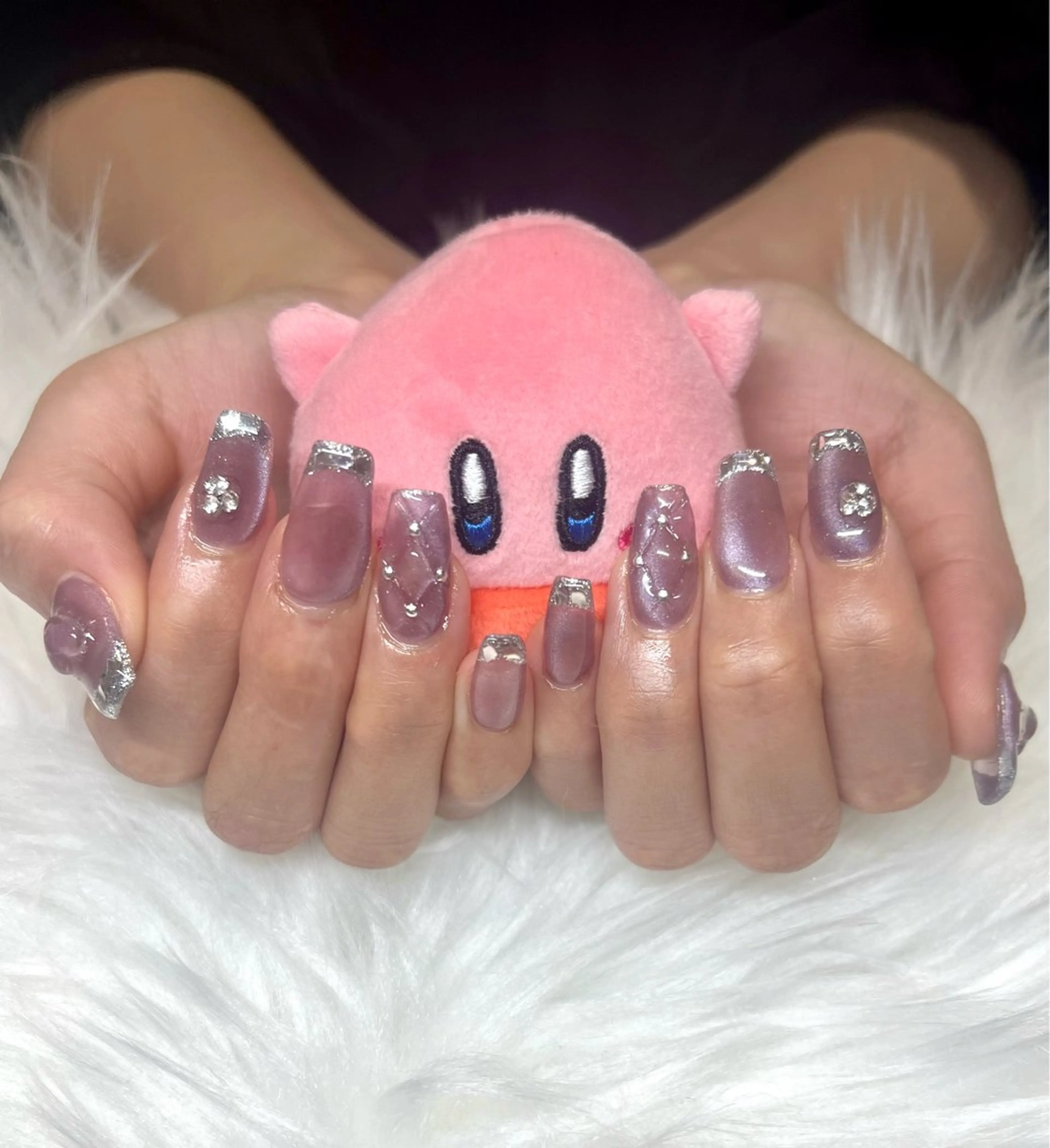 ネイル フレンチネイル ガラスフレンチ マグネットネイル ハンドネイル CHARME 🤎〔RINA〕のネイルデザイン