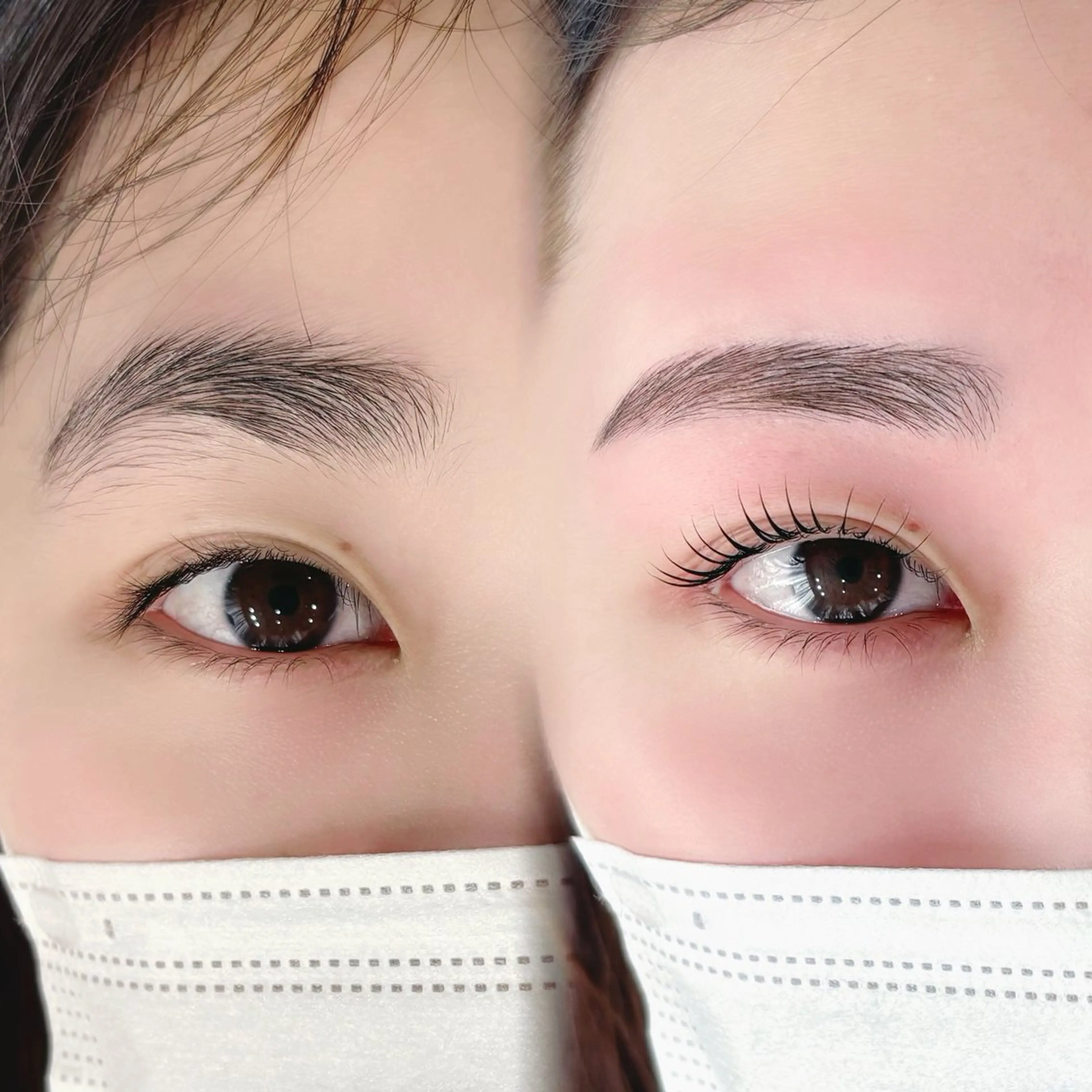 ラッシュリフト(まつげパーマ)上＋アイブロウワックス脱毛セットメニューの写真