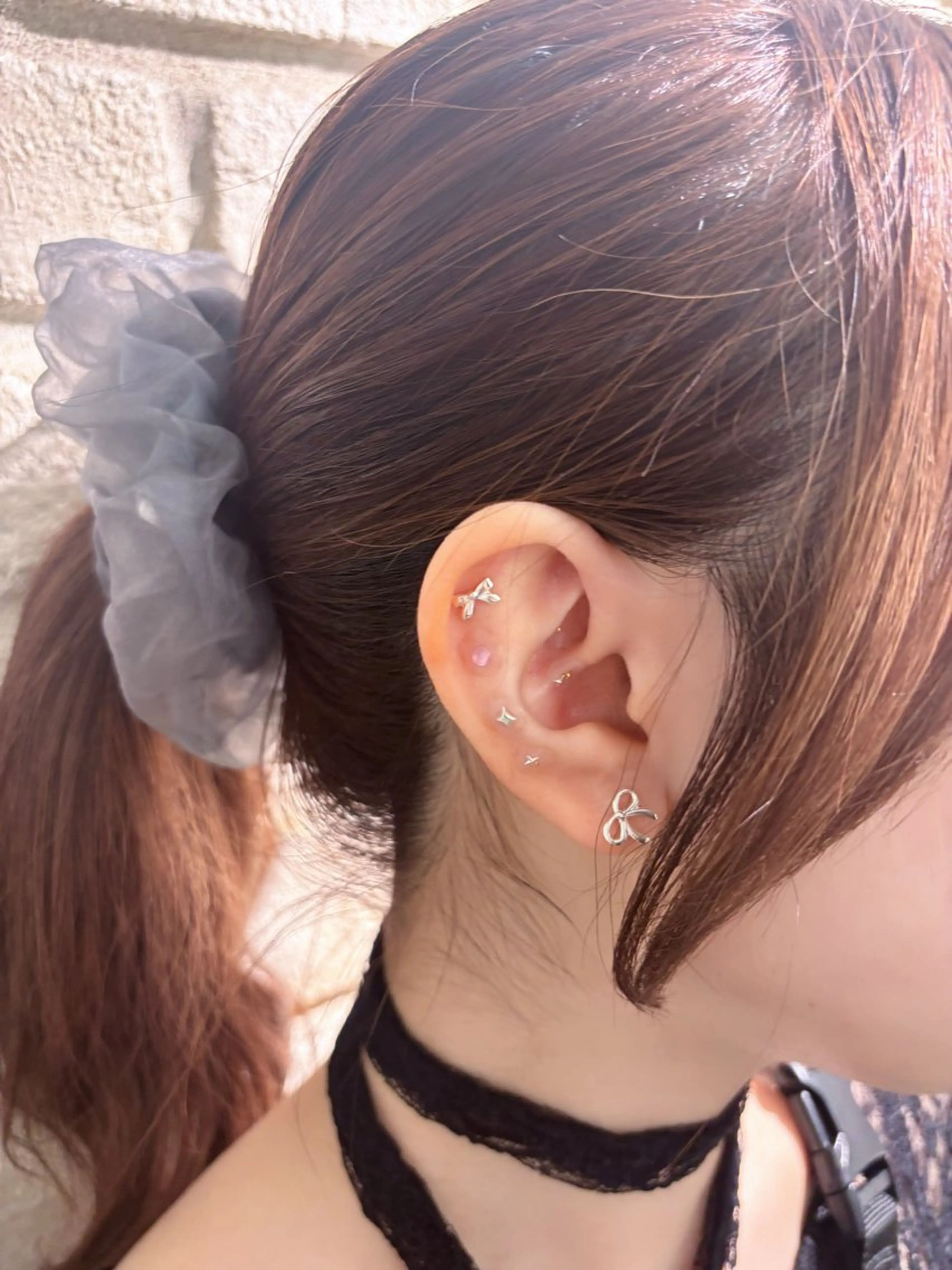 耳ツボジュエリー🎀💎【6粒まで(右耳3粒・左耳3粒)】耳ツボを体験してみたい方👀の写真