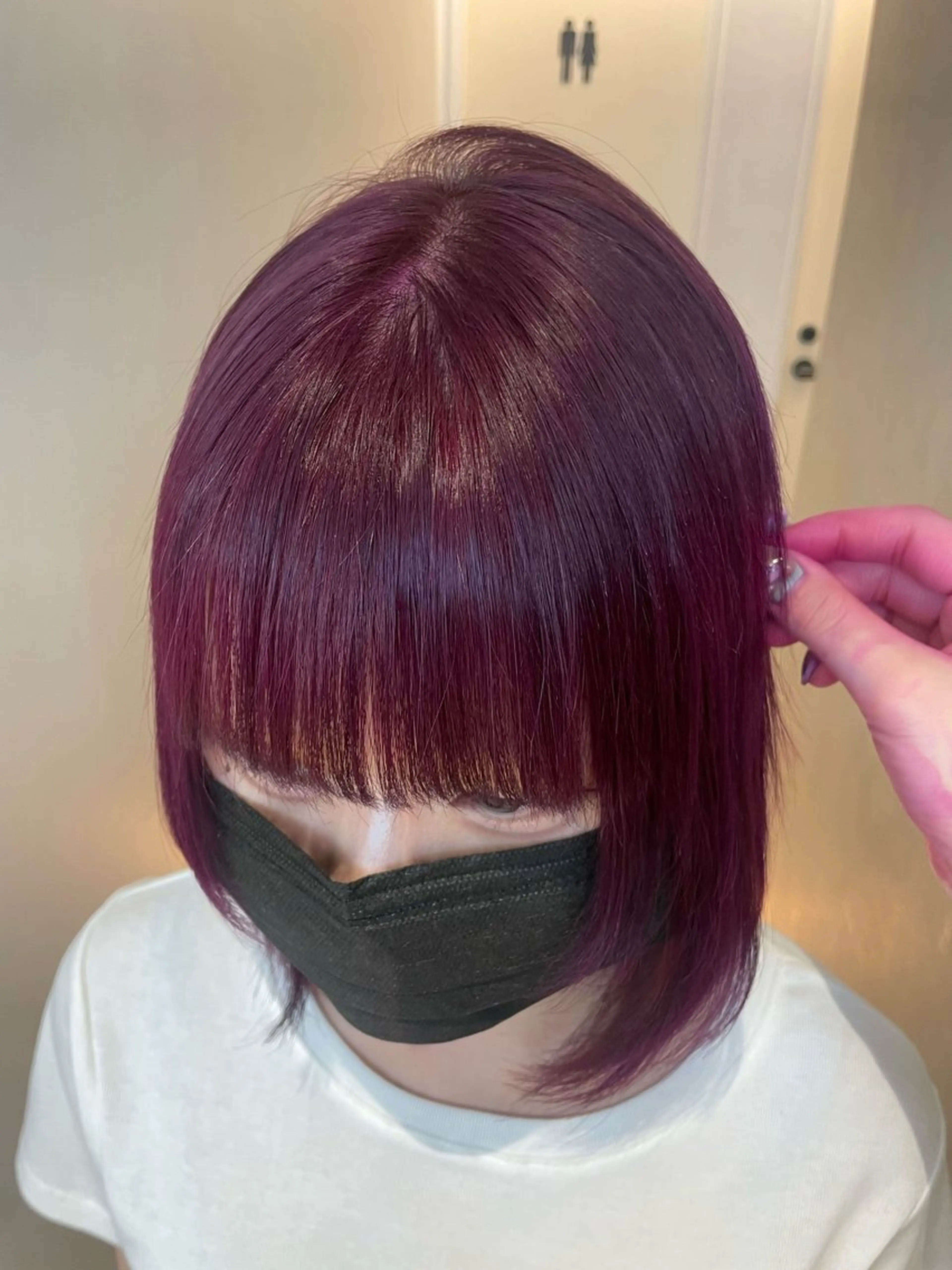 カラー ハッシュレイヤー/ ベージュ/senaのヘアスタイル