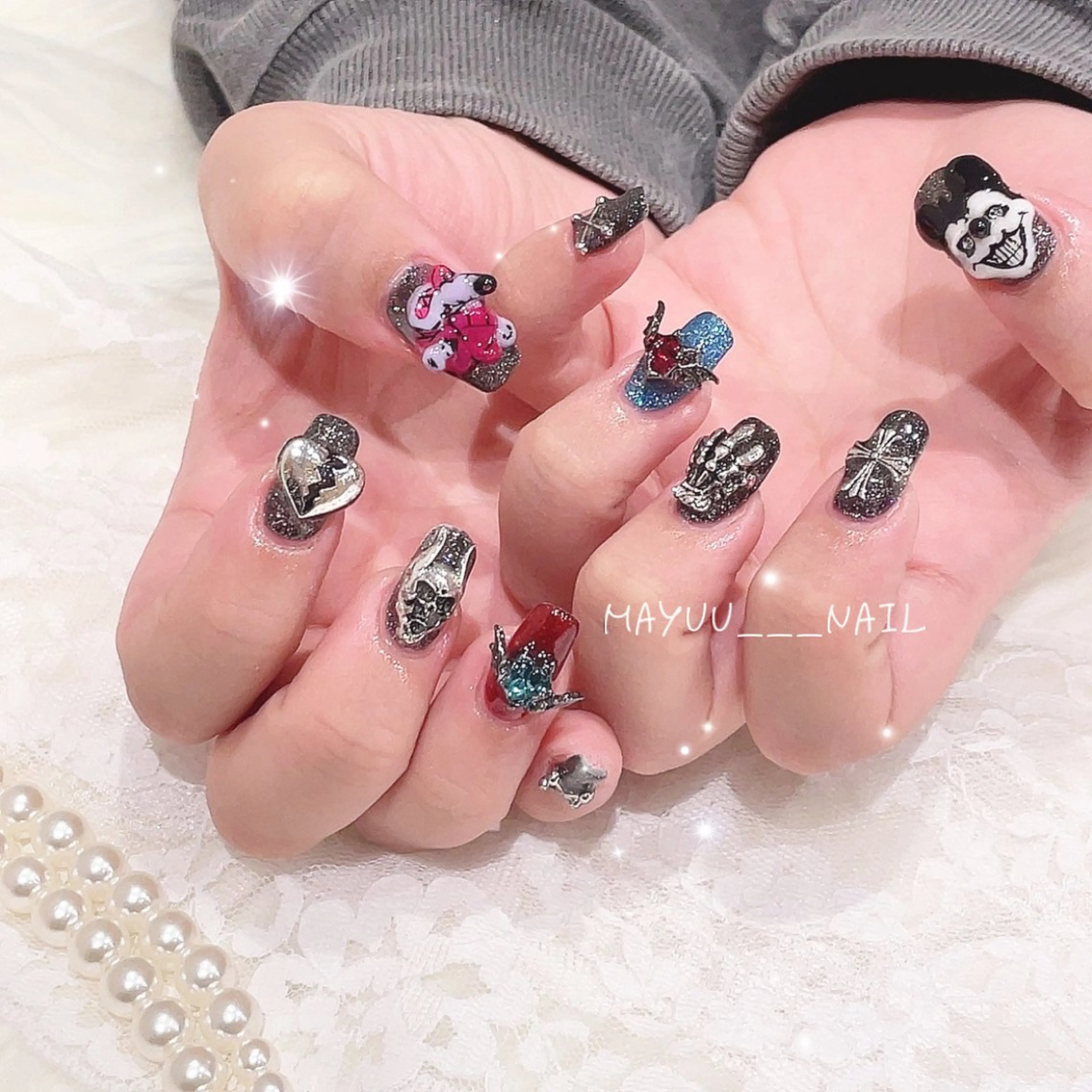 ネイル 🎀 Mayu 🎀痛ネイルのネイルデザイン