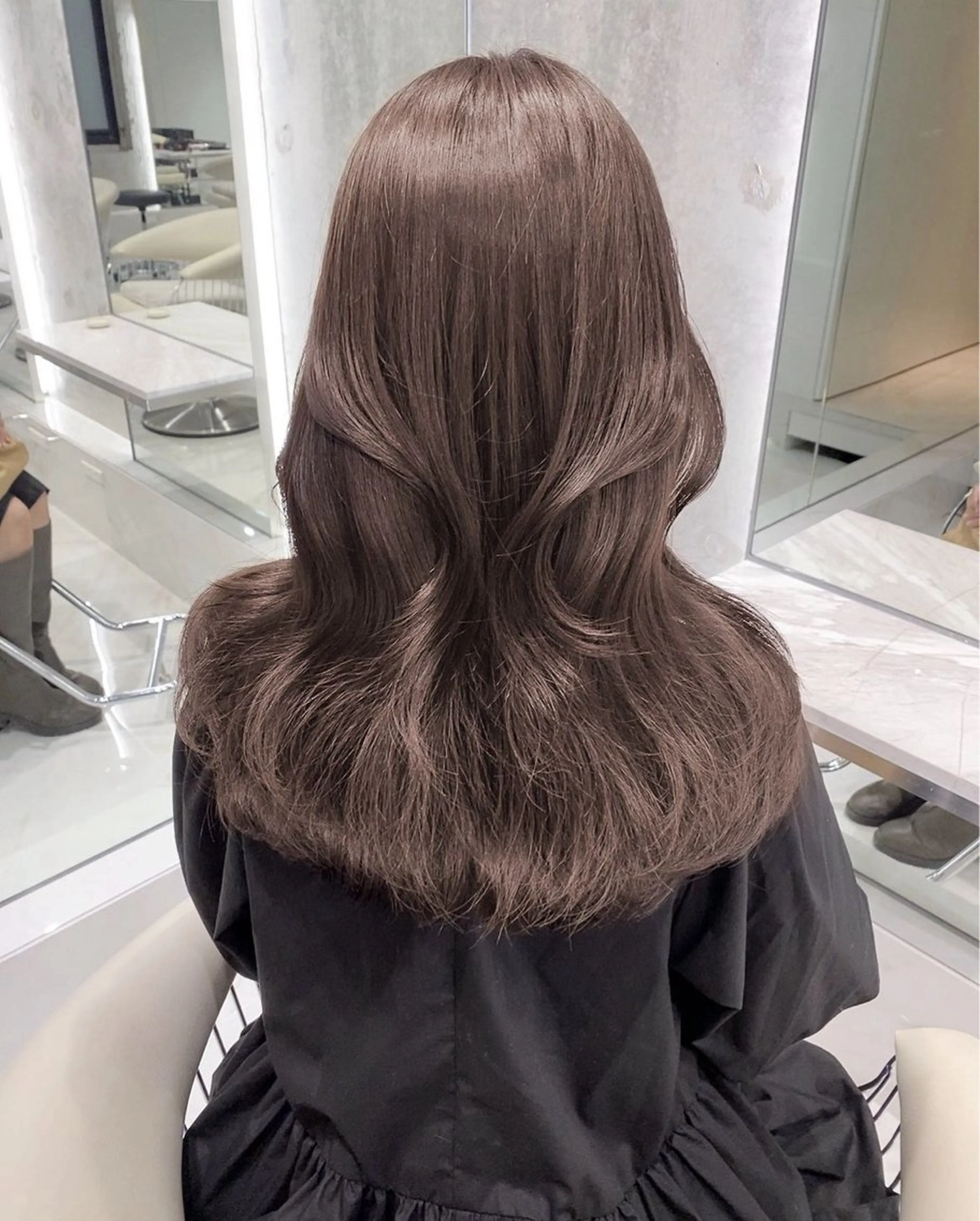 セミロング カラー ベージュカラー ダブルカラー グレージュ blanc /表参道 🫧小森波琉🫧のヘアスタイル