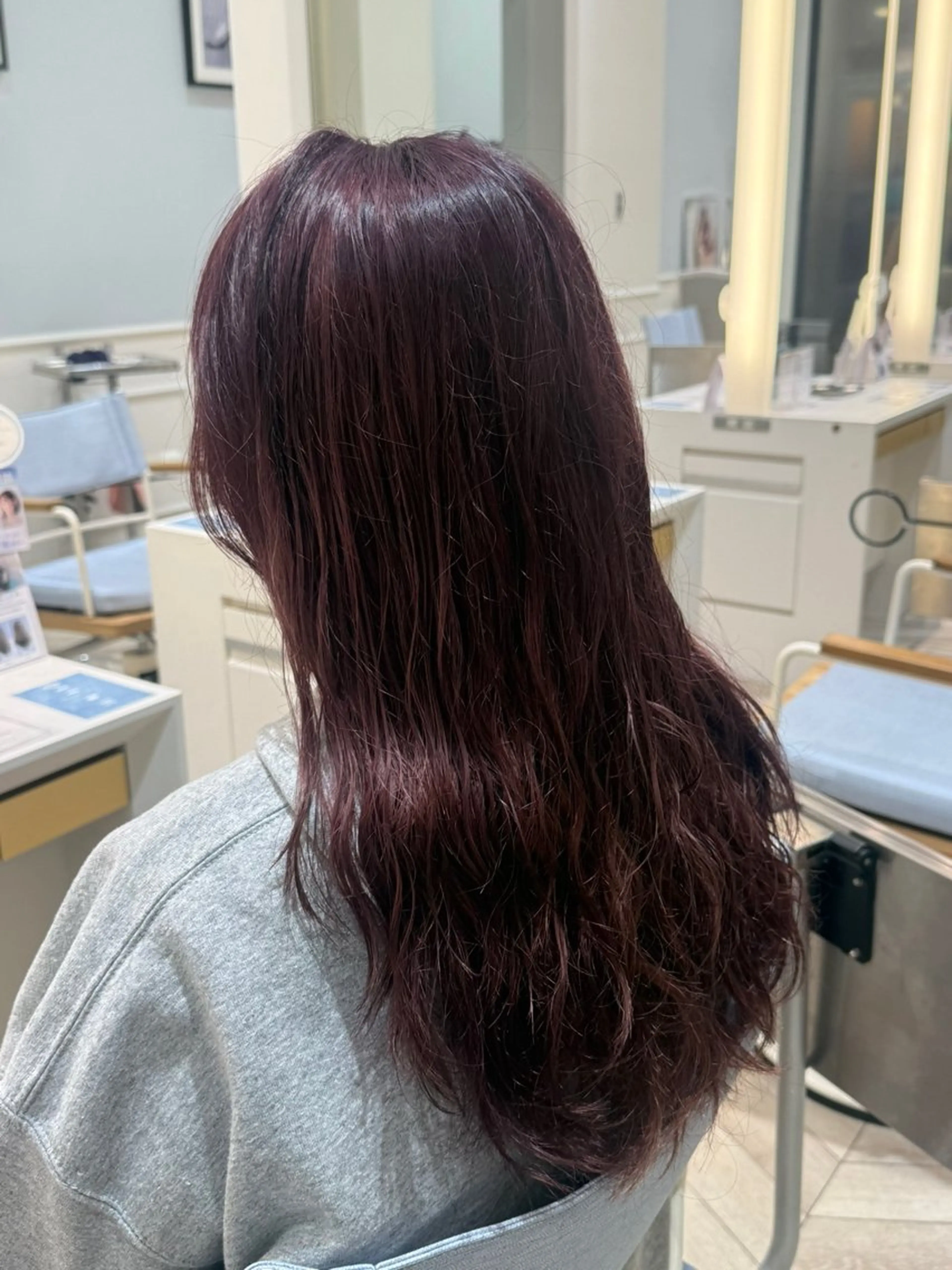 ロング カット ヘアカラー トリートメント 顔周りレイヤー カット❄️石川瑠青のヘアスタイル