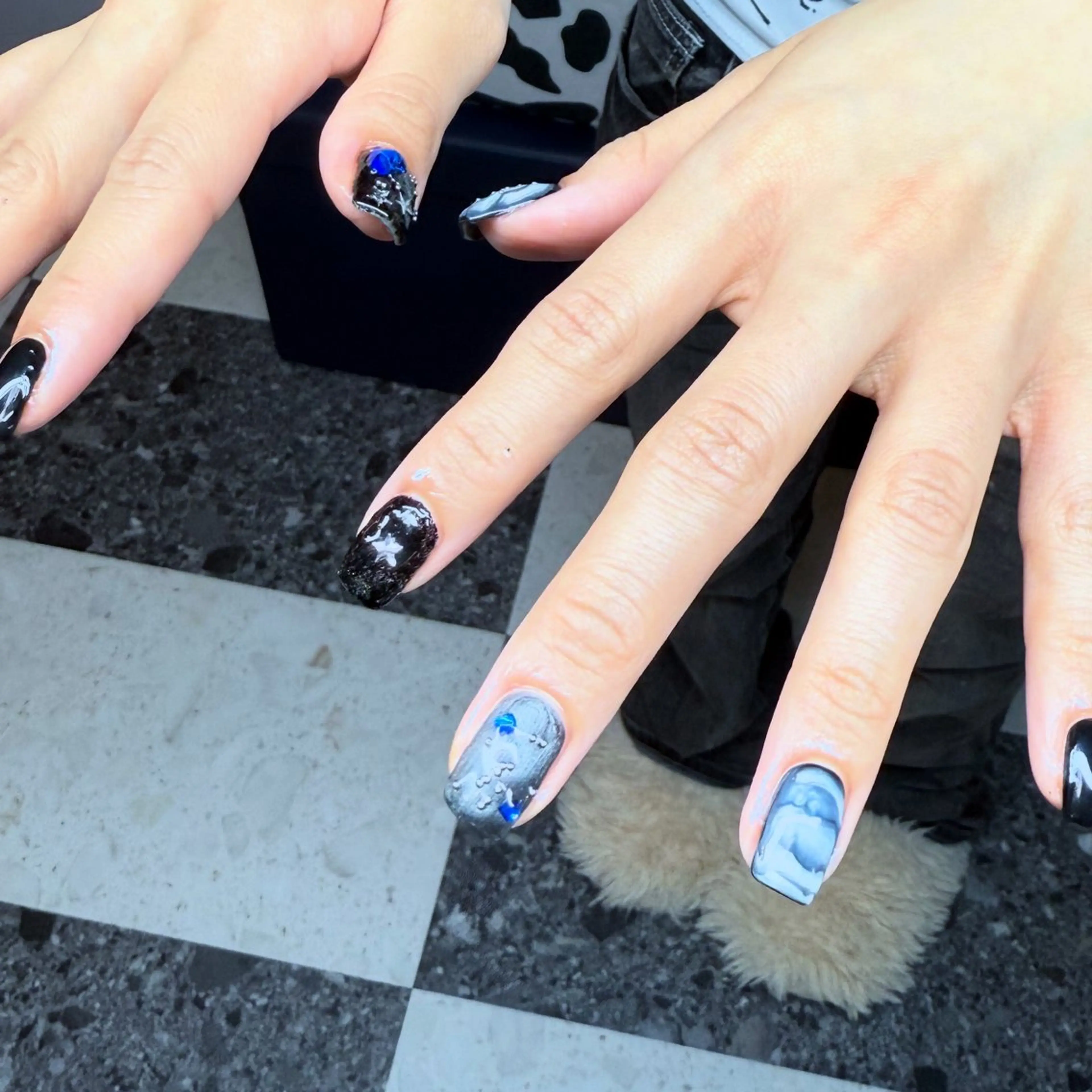 ネイル アートネイル ニュアンスネイル シンプルネイル ハンドネイル posa nail モエミのネイルデザイン