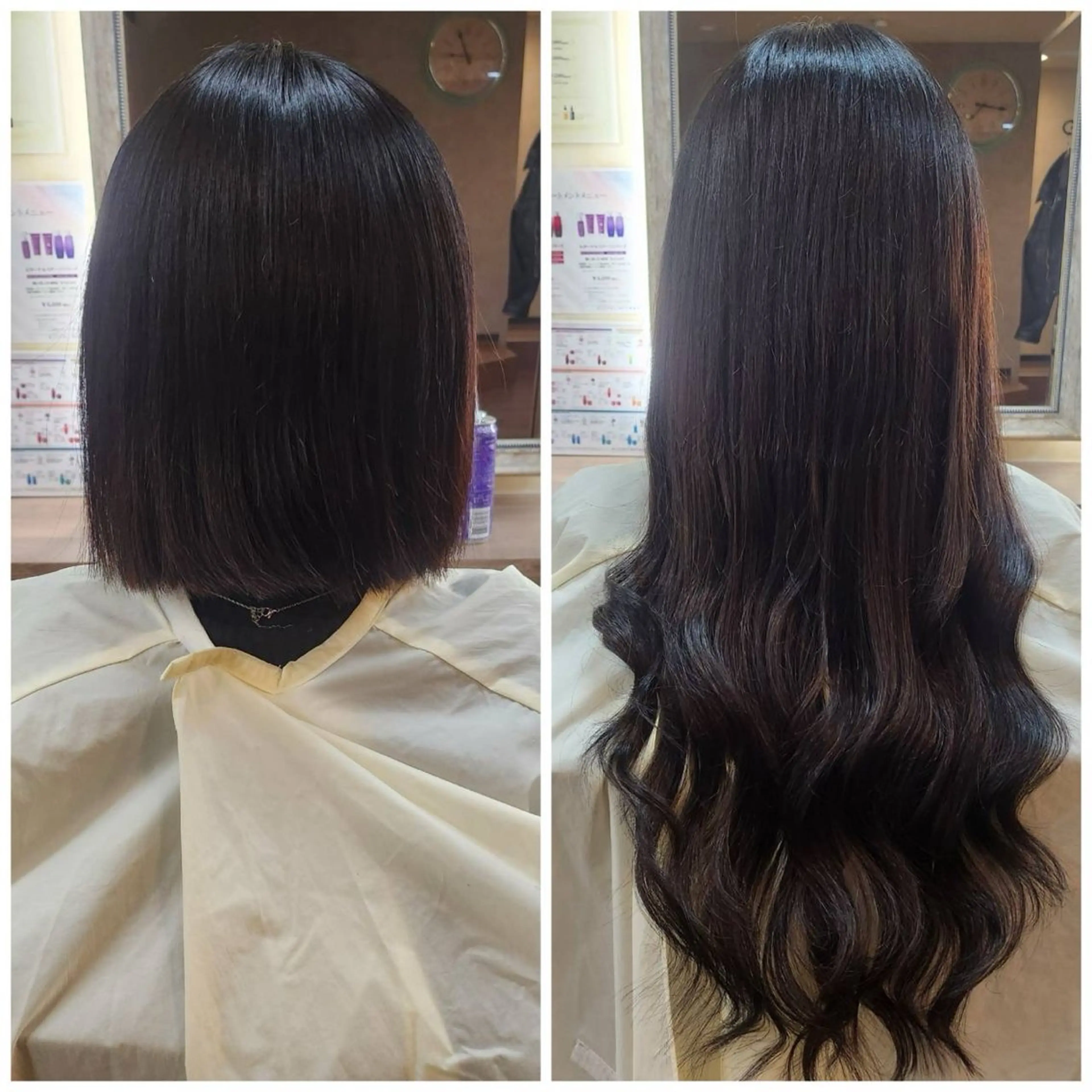 ロング ヘアアレンジ シールエクステ ボブ エクステ ロング カット エクステ MagicMush ✴︎シールエクステのヘアスタイル
