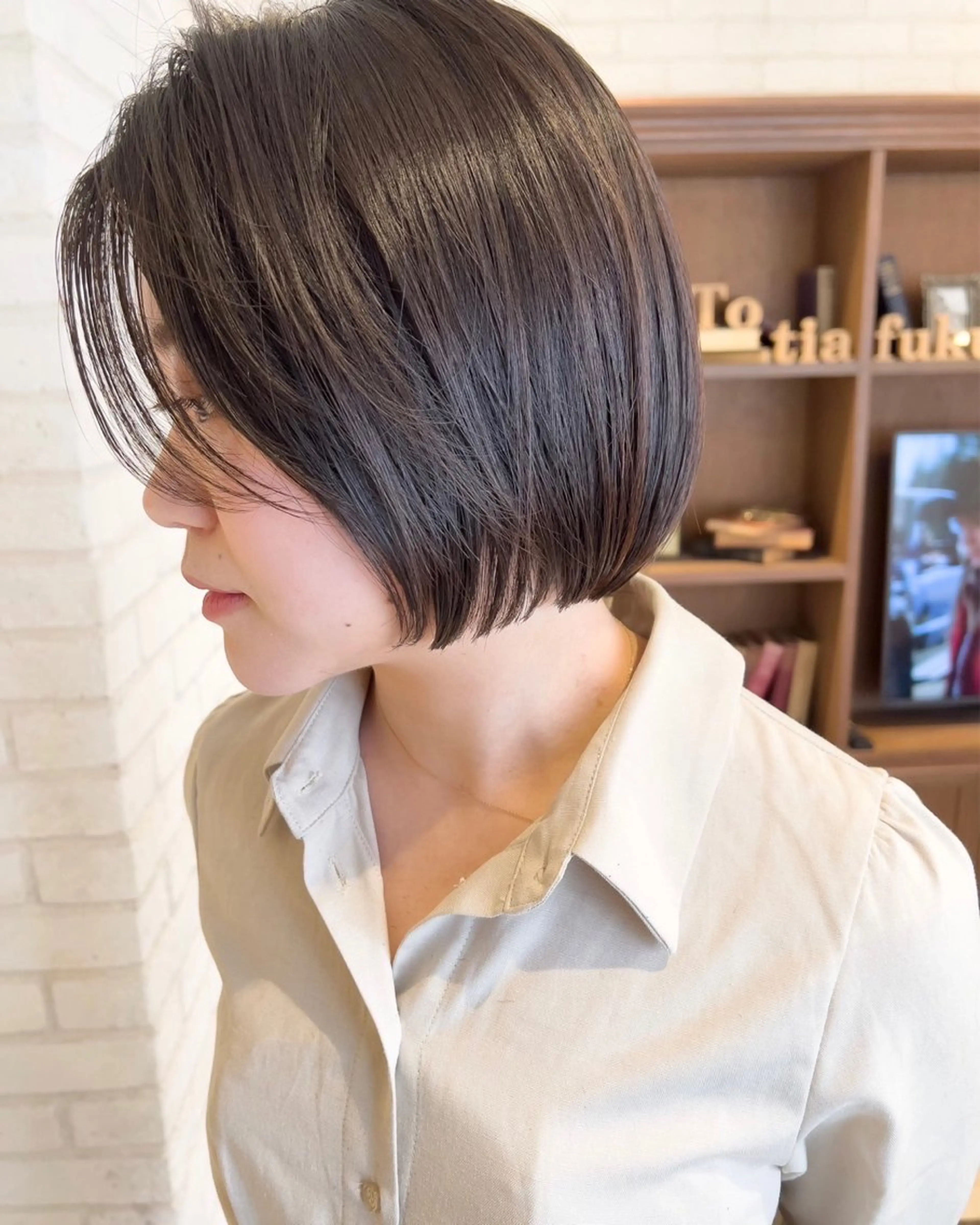 ショート カラー ボブ レイヤーカット トリートメント 橘 ゆきののヘアスタイル