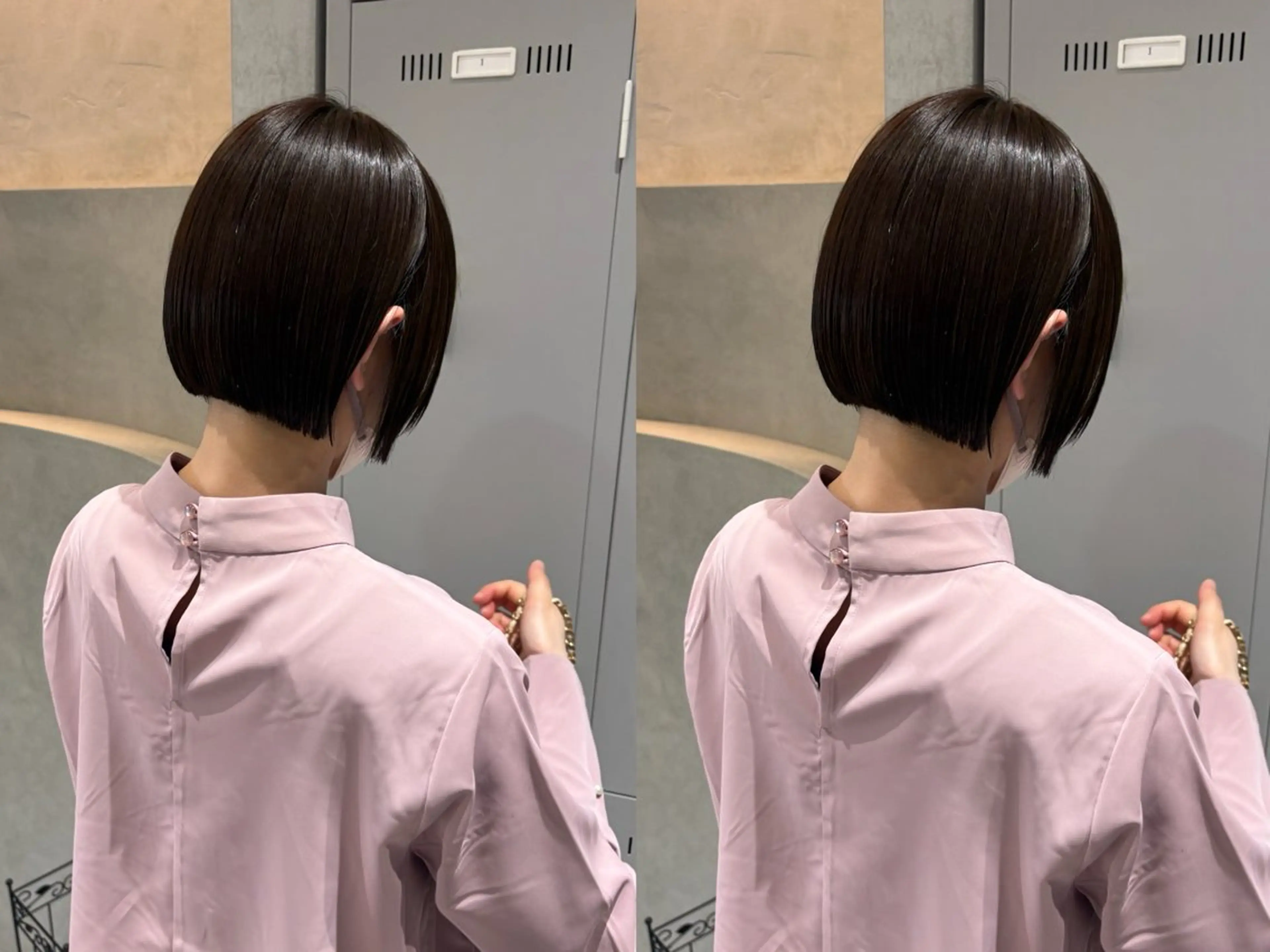 ミディアム ボブ カット ヘアカラー トリートメント 大久保 愛のヘアスタイル