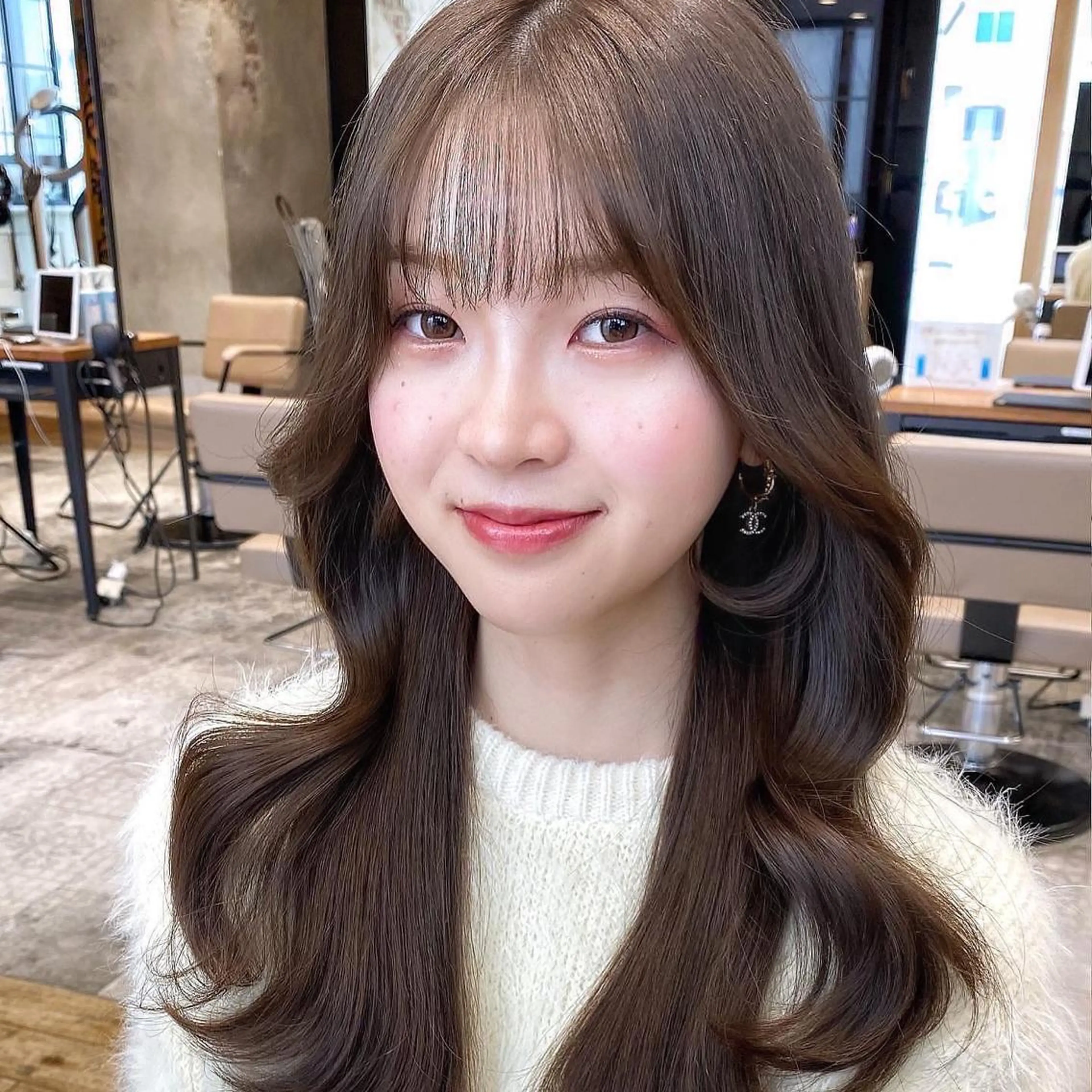 ロング カラー On所属・顔まわりカット🌟 くびれヘア/寺門遥輝のヘアスタイル