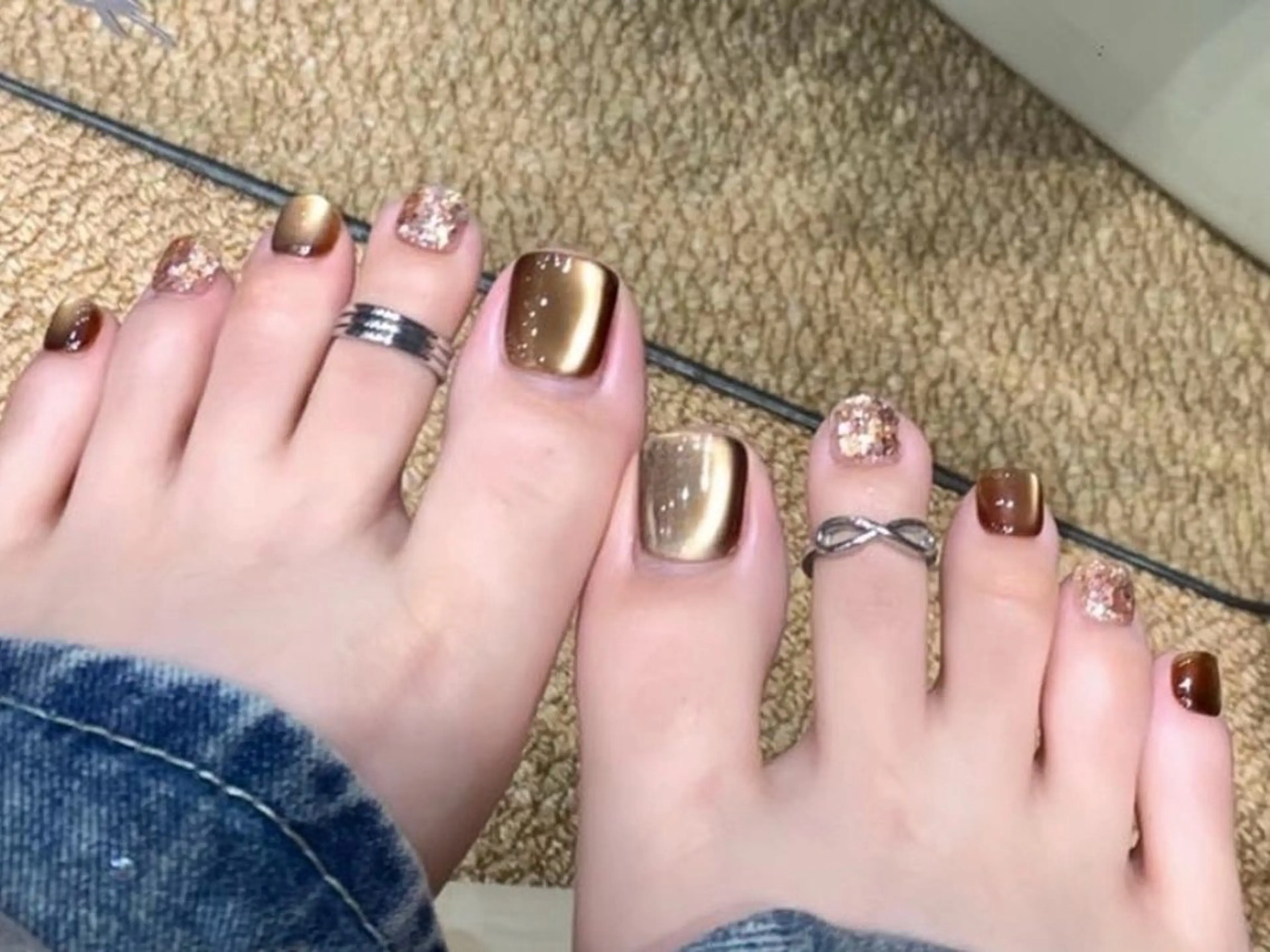 ネイル アートネイル フットネイル マグネットネイル フットネイル リナネイル 長堀橋店／東心斎橋店のネイルデザイン