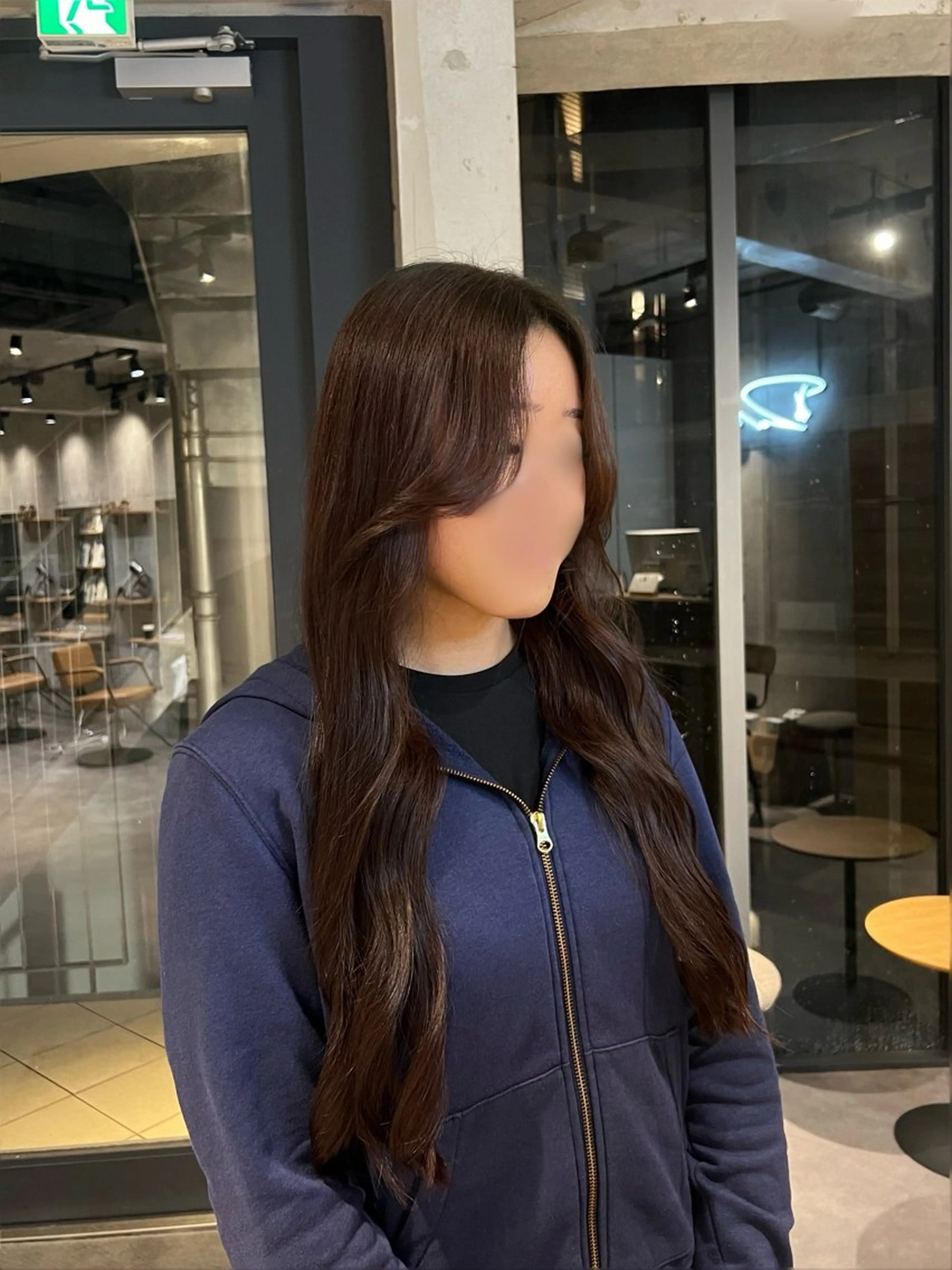 ロング カラー ブラウンカラー チョコレートブラウン ヘアカラー トリートメント yuri/中目黒 /レイヤー/ボブのヘアスタイル