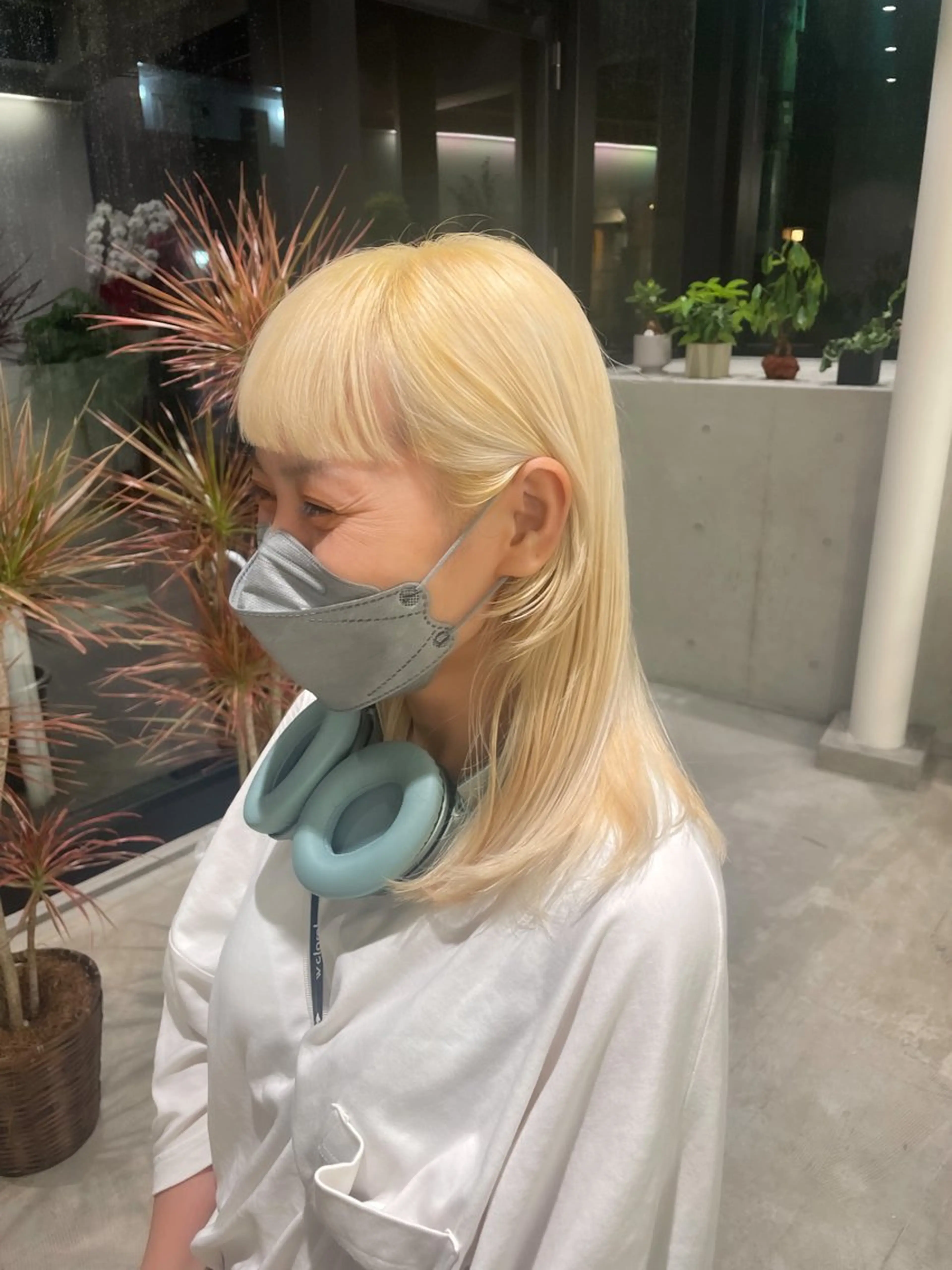 ミディアム カラー ヘアアレンジ ミニボブ/ブリーチ 🌈MISATOのヘアスタイル