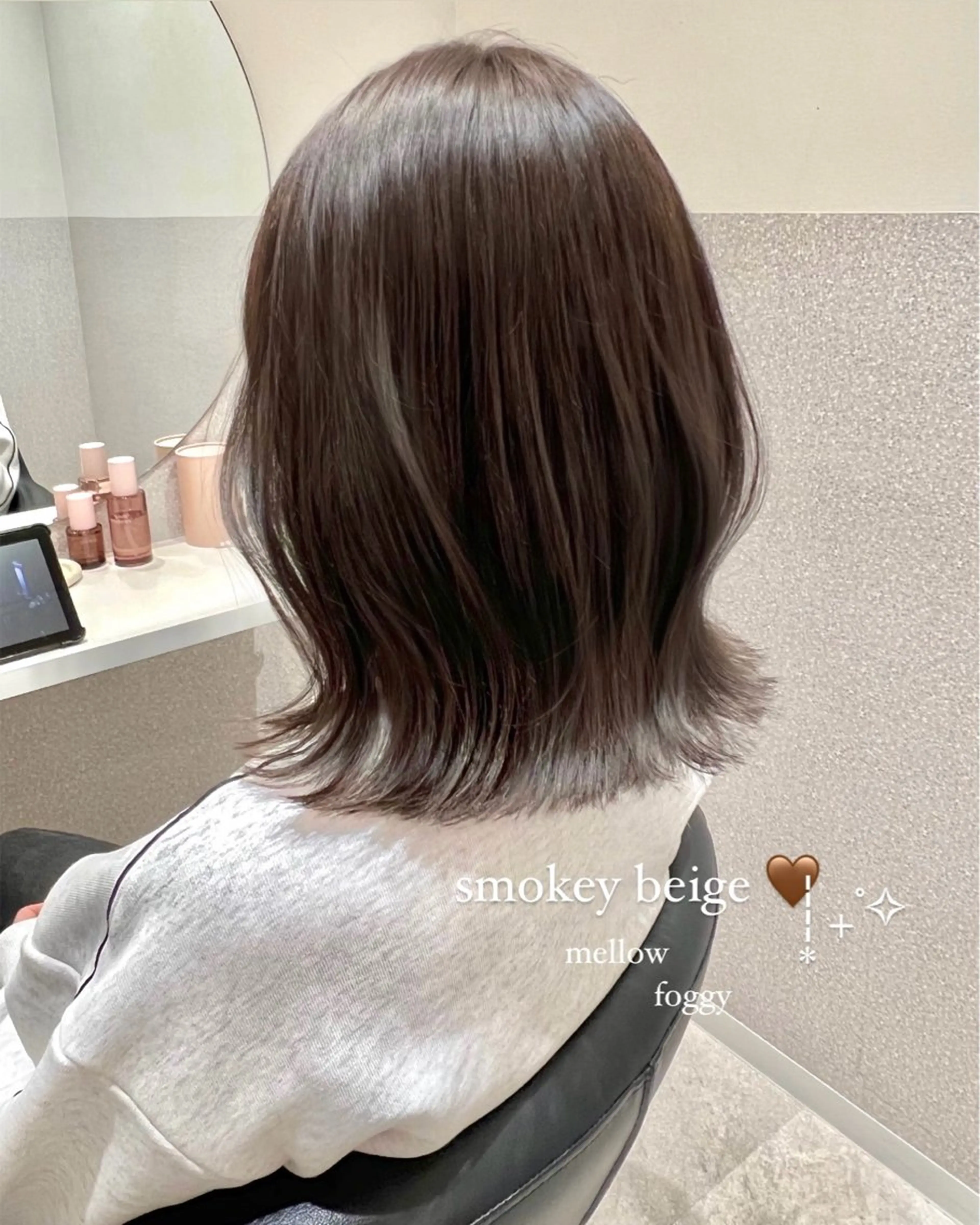 ミディアム カラー 透明感カラー カット ヘアカラー トリートメント 赤み消し/透明感 🪽◝✩ 武者春花のヘアスタイル