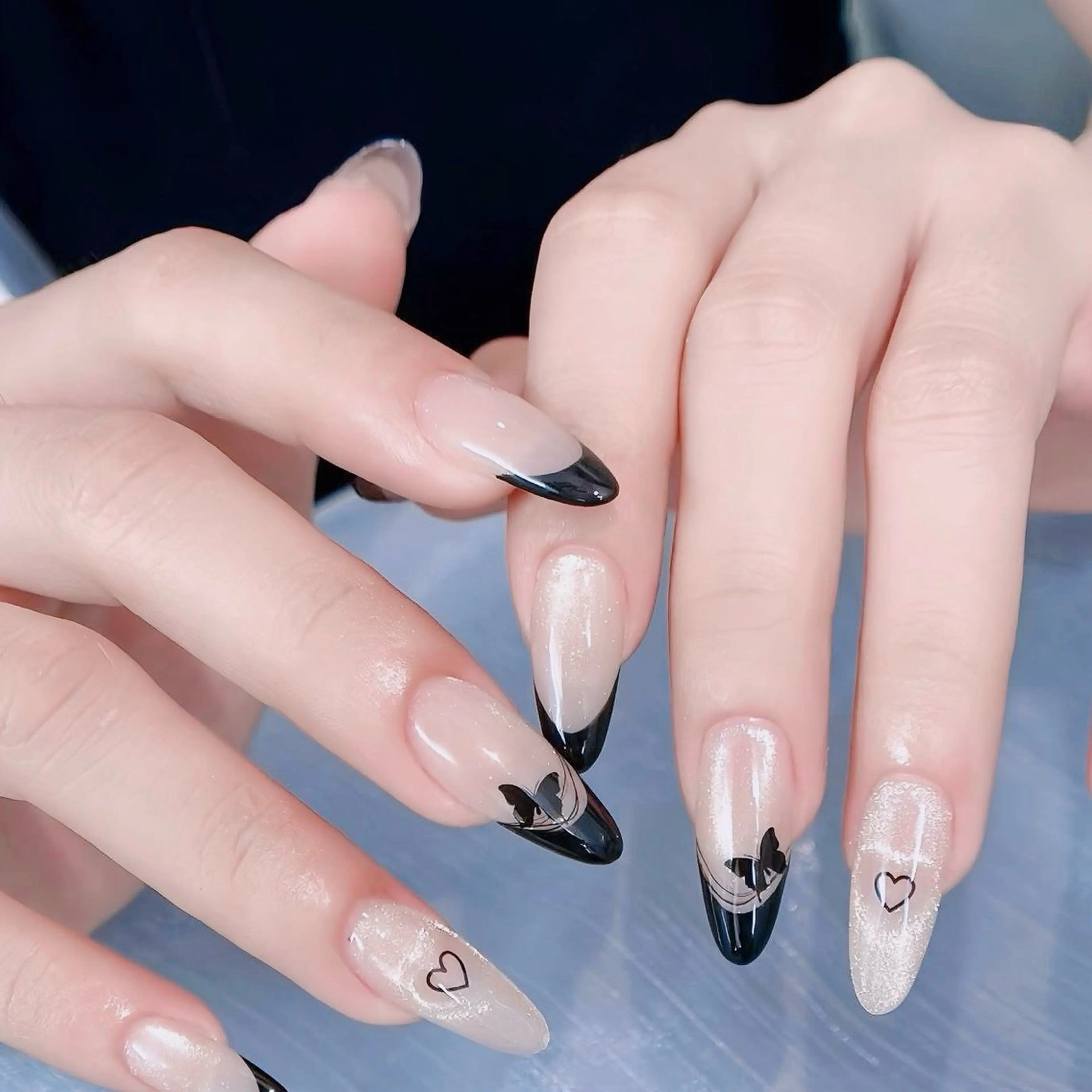 ネイル オーロラネイル チークネイル フットネイル フレンチネイル 韓国ネイル ハンドネイル Lumi Nailのネイルデザイン