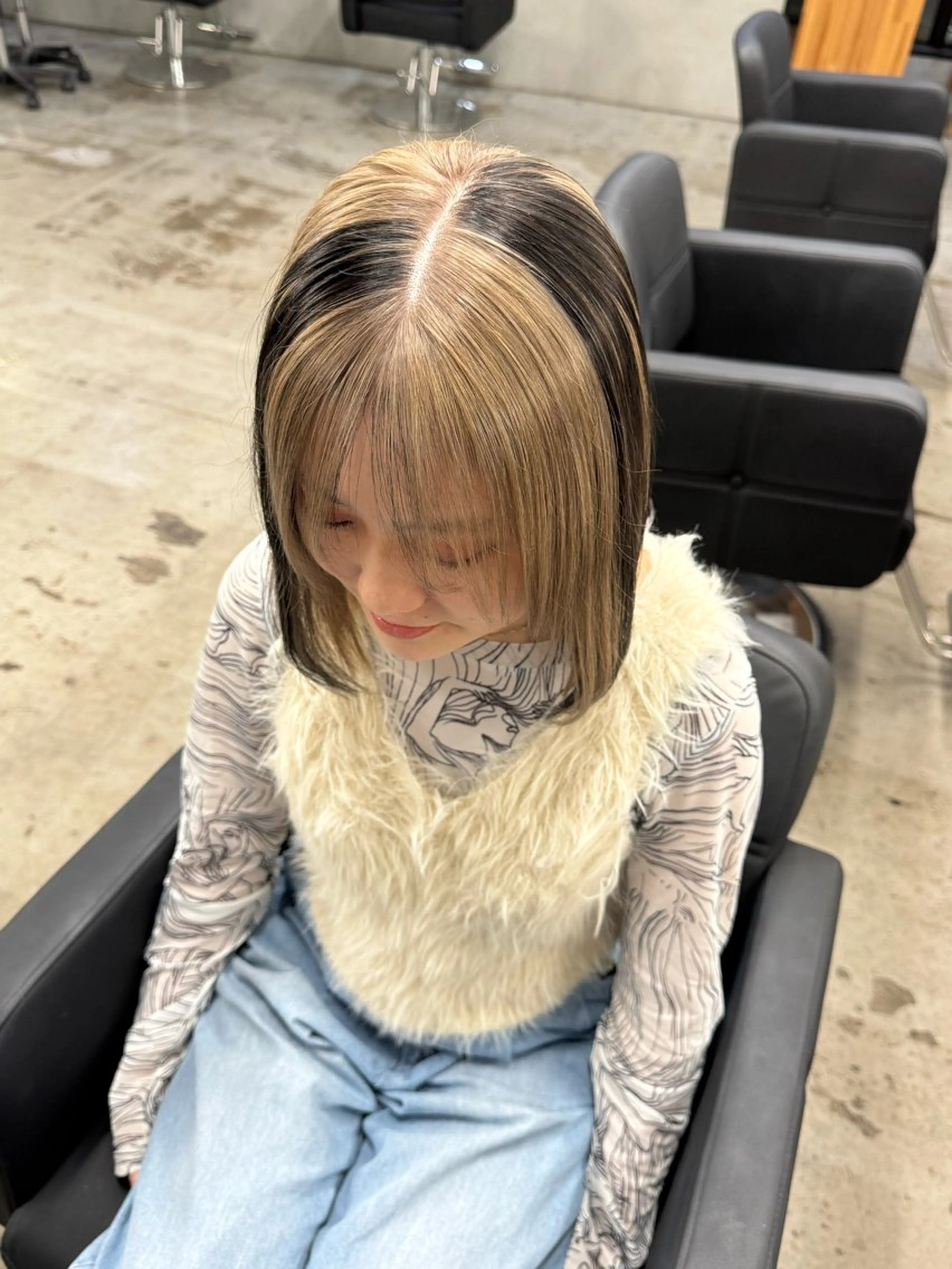 ミディアム カット ヘアカラー トリートメント アキト/ メンズ/透明感暗髪のヘアスタイル