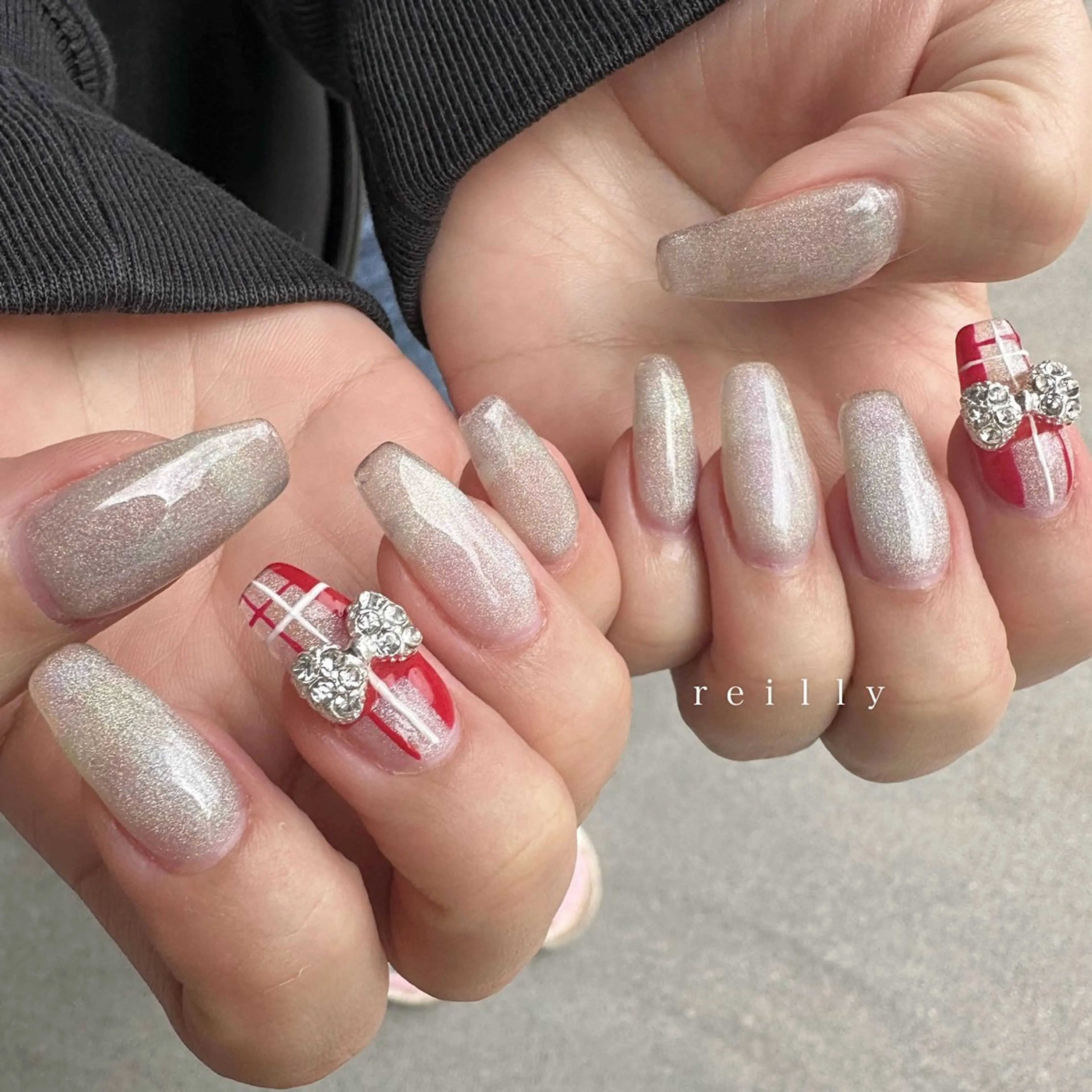 ネイル チークネイル 長さ出し フットネイル フレンチネイル ジェルネイル ハンドネイル Reilly nail.所属・Reillynail レイリーネイルのネイルデザイン