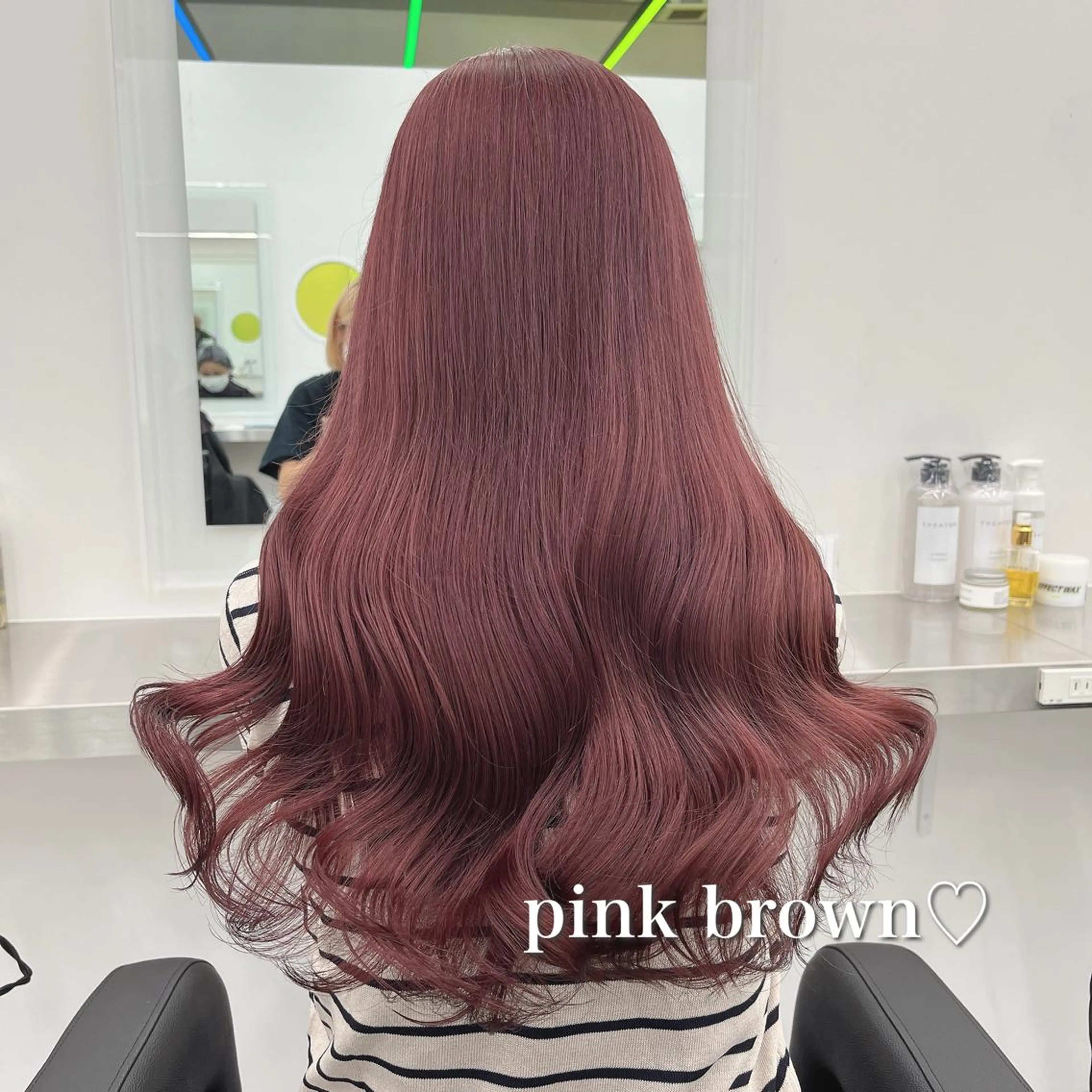 ロング ヘアカラー トリートメント ヘッドスパ ヘアセット 💗韓国暖色ヘア NO.1💗🪽のヘアスタイル