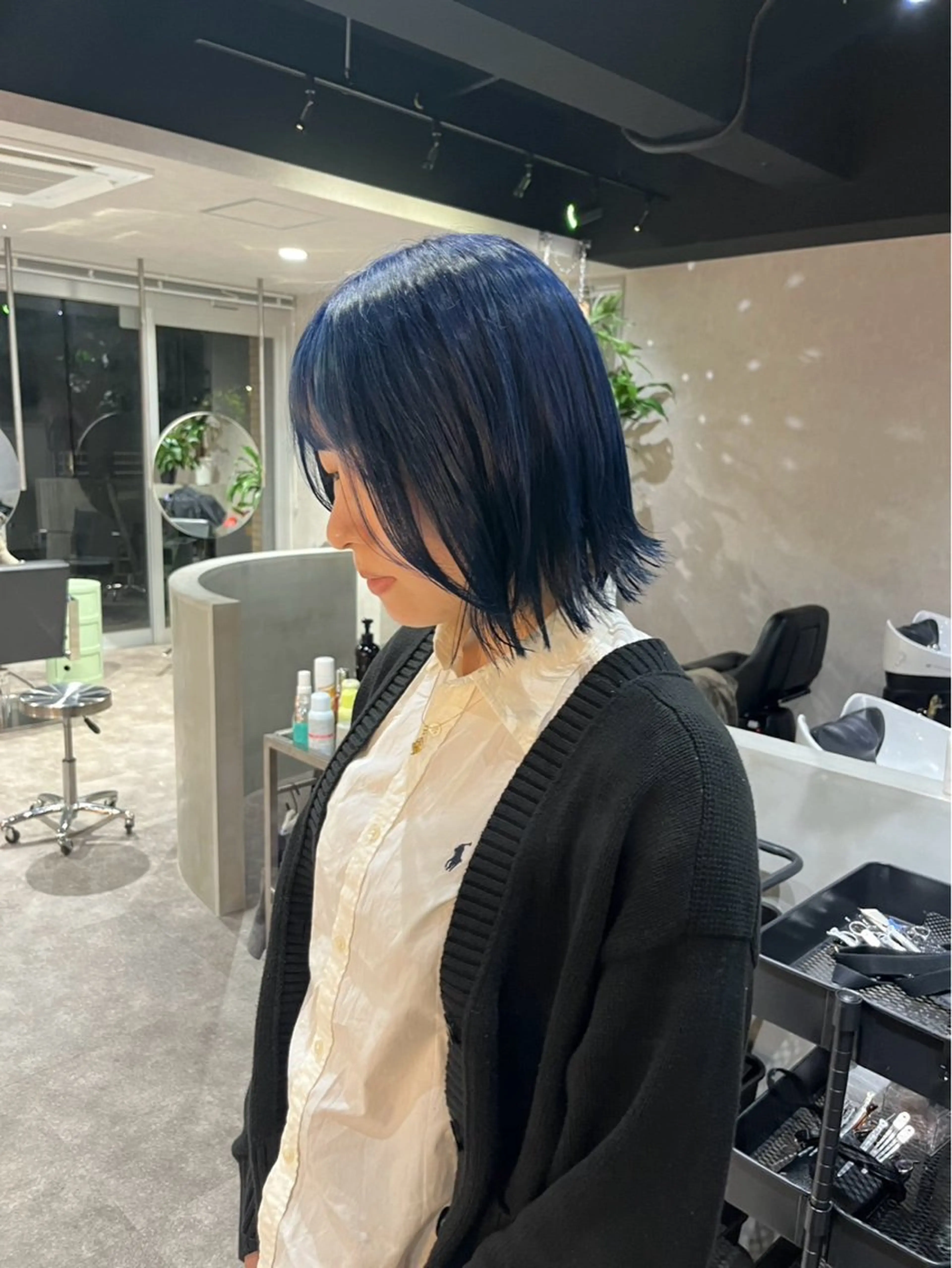 カラー ブルーカラー カット ヘアカラー yuumi/大濠🪷 レイヤー/ハイトーンのヘアスタイル