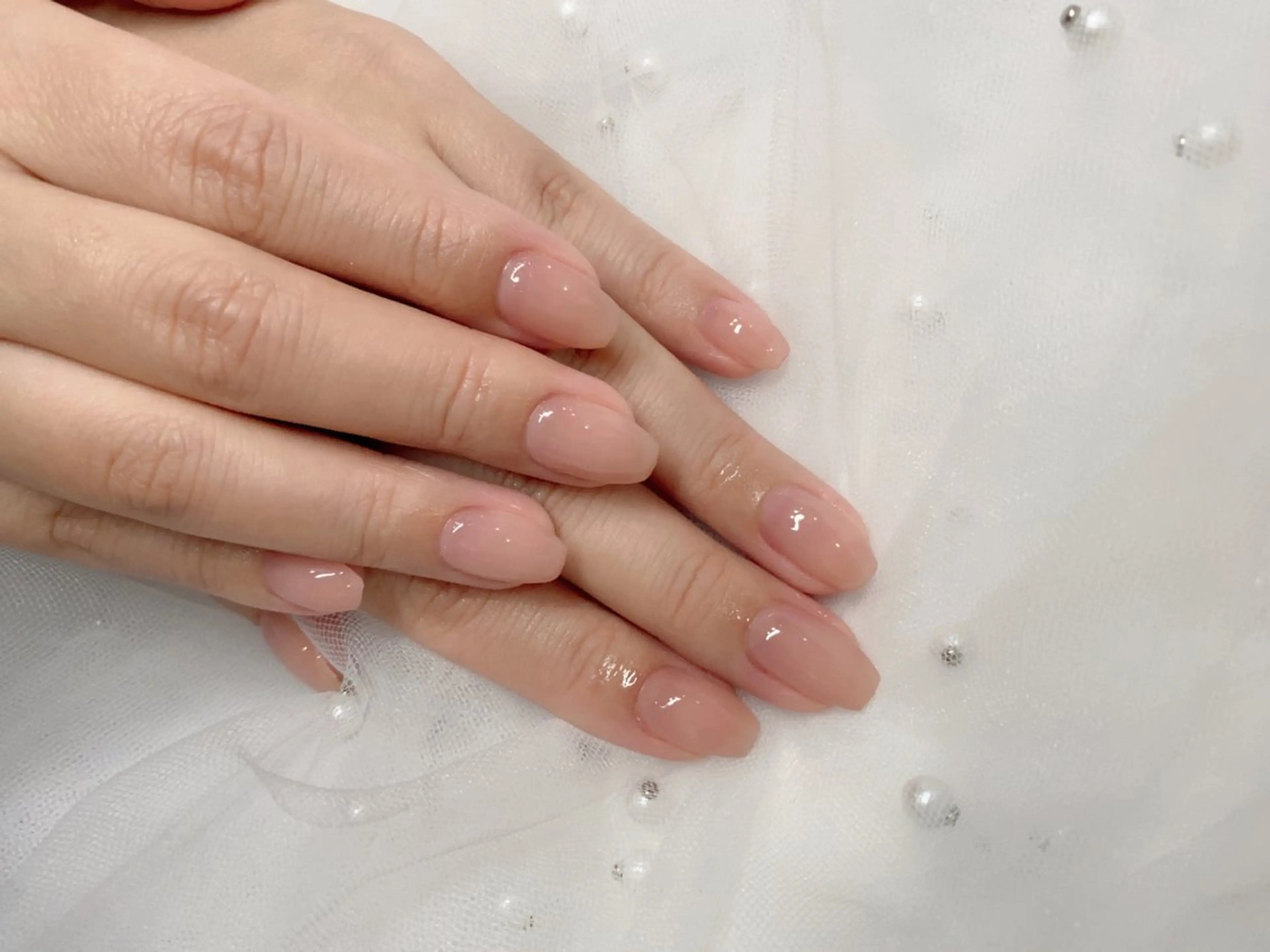 ネイル I-nailロング /ワンホン/キラキラのネイルデザイン