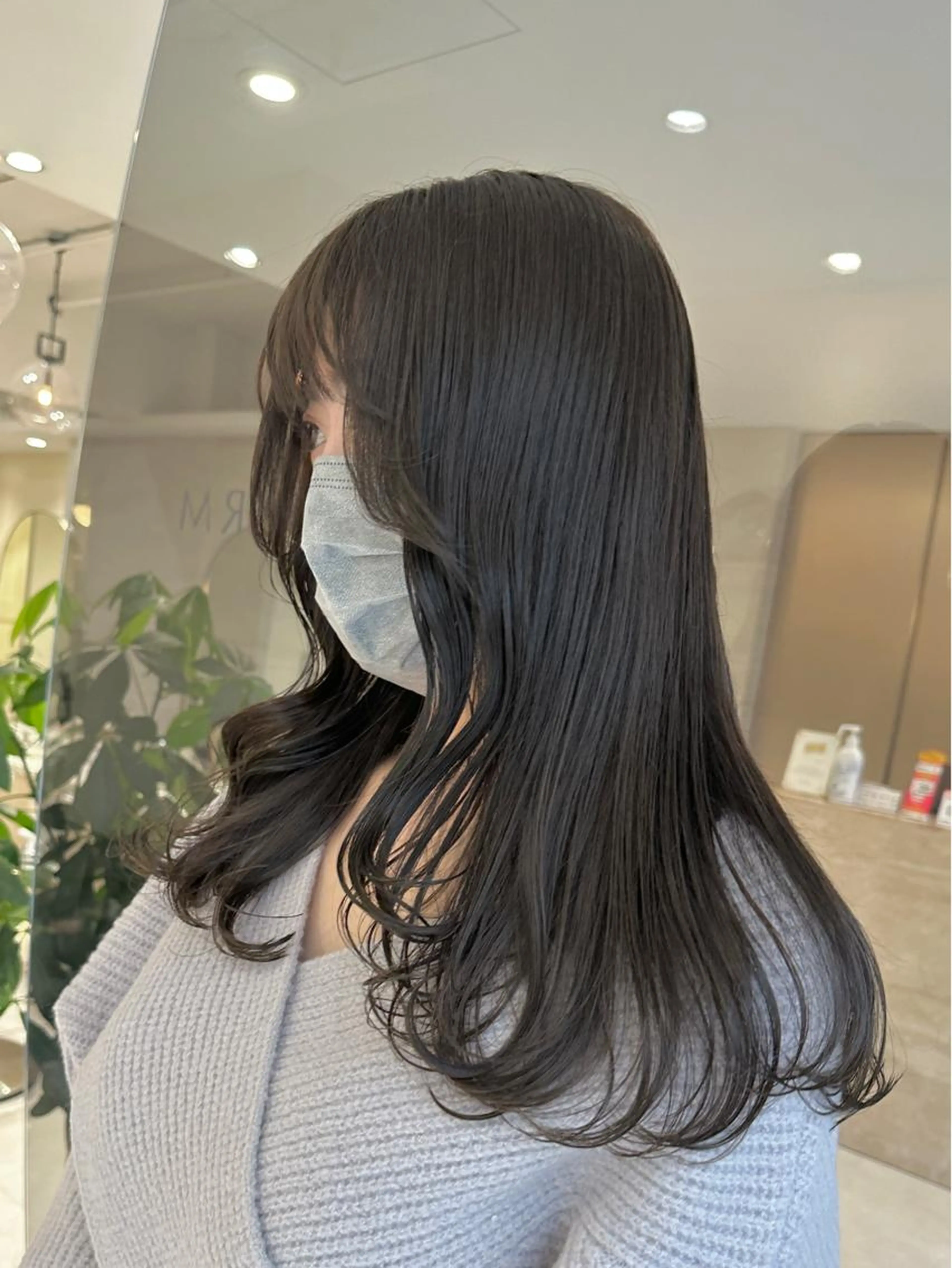 ブリーチ無しで叶う透明感カラー✨グレージュ/オリーブ/ベージュ系🤎艶カラー+枝毛カット✂︎+サービストリートメントの写真