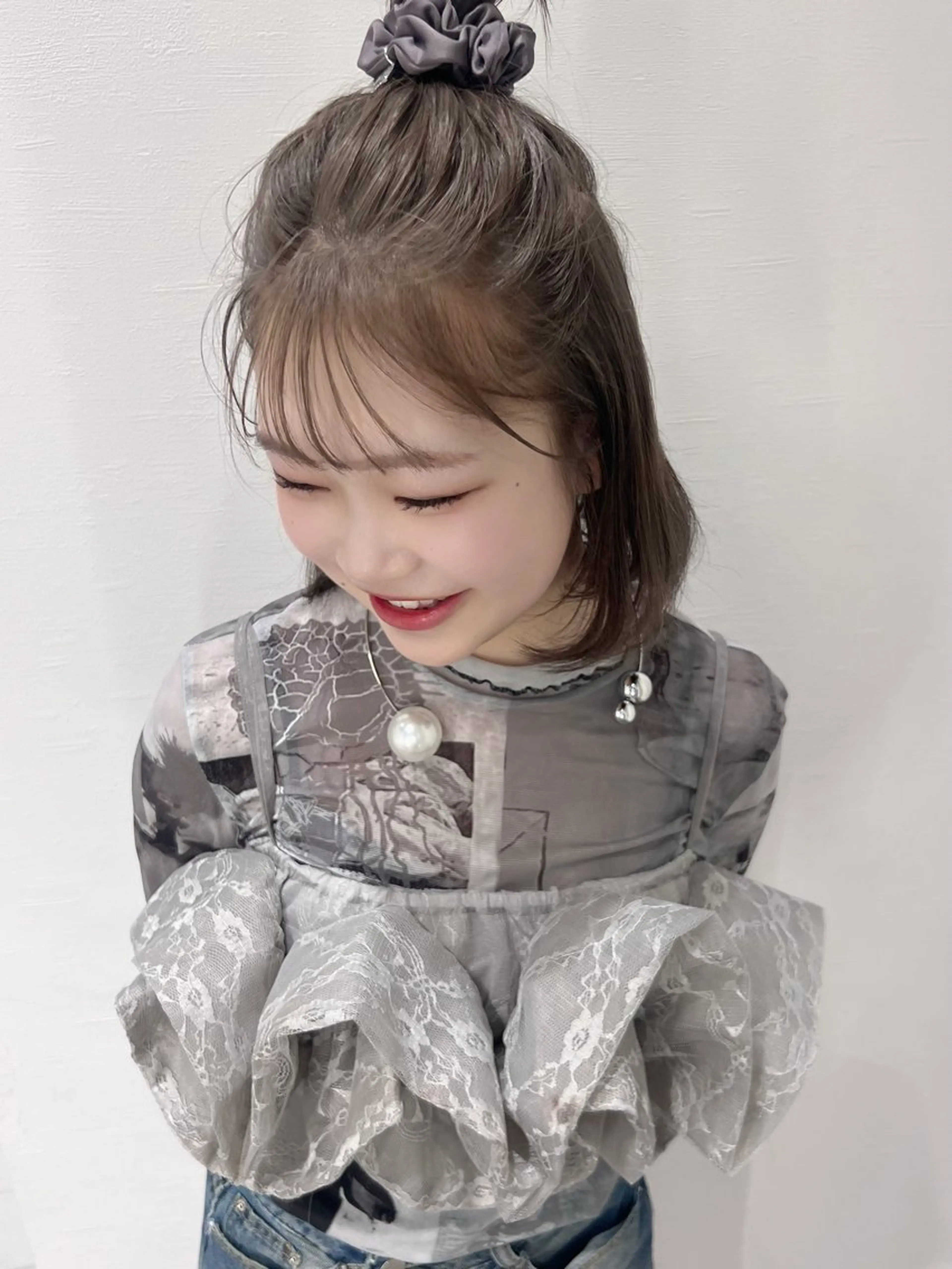 ミディアム 🎀ハイトーン・ボブ 心斎橋【あやか】🎀のヘアスタイル