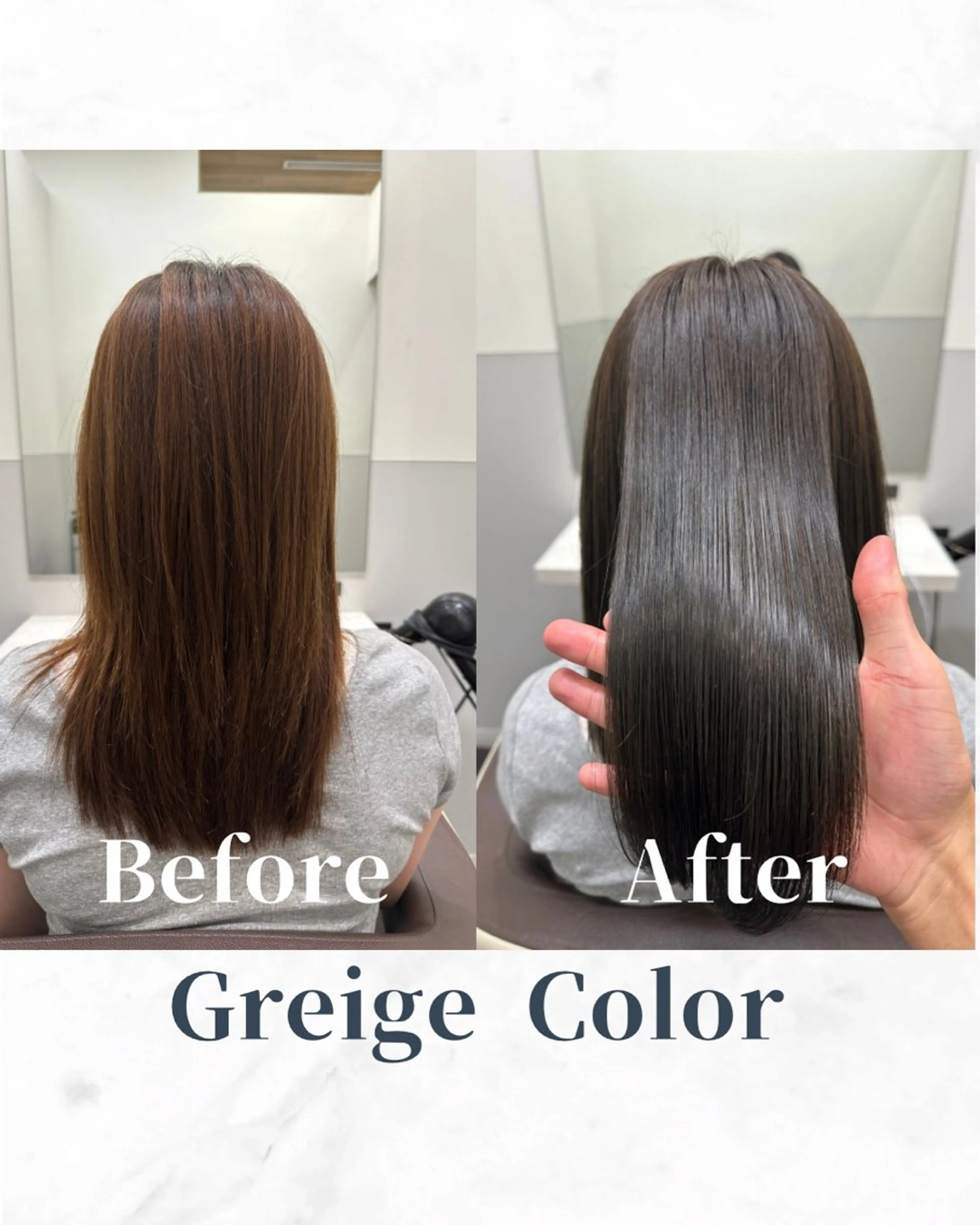 セミロング ケアカラー トリートメント 【レイヤー/韓国風 /髪質改善】RINのヘアスタイル