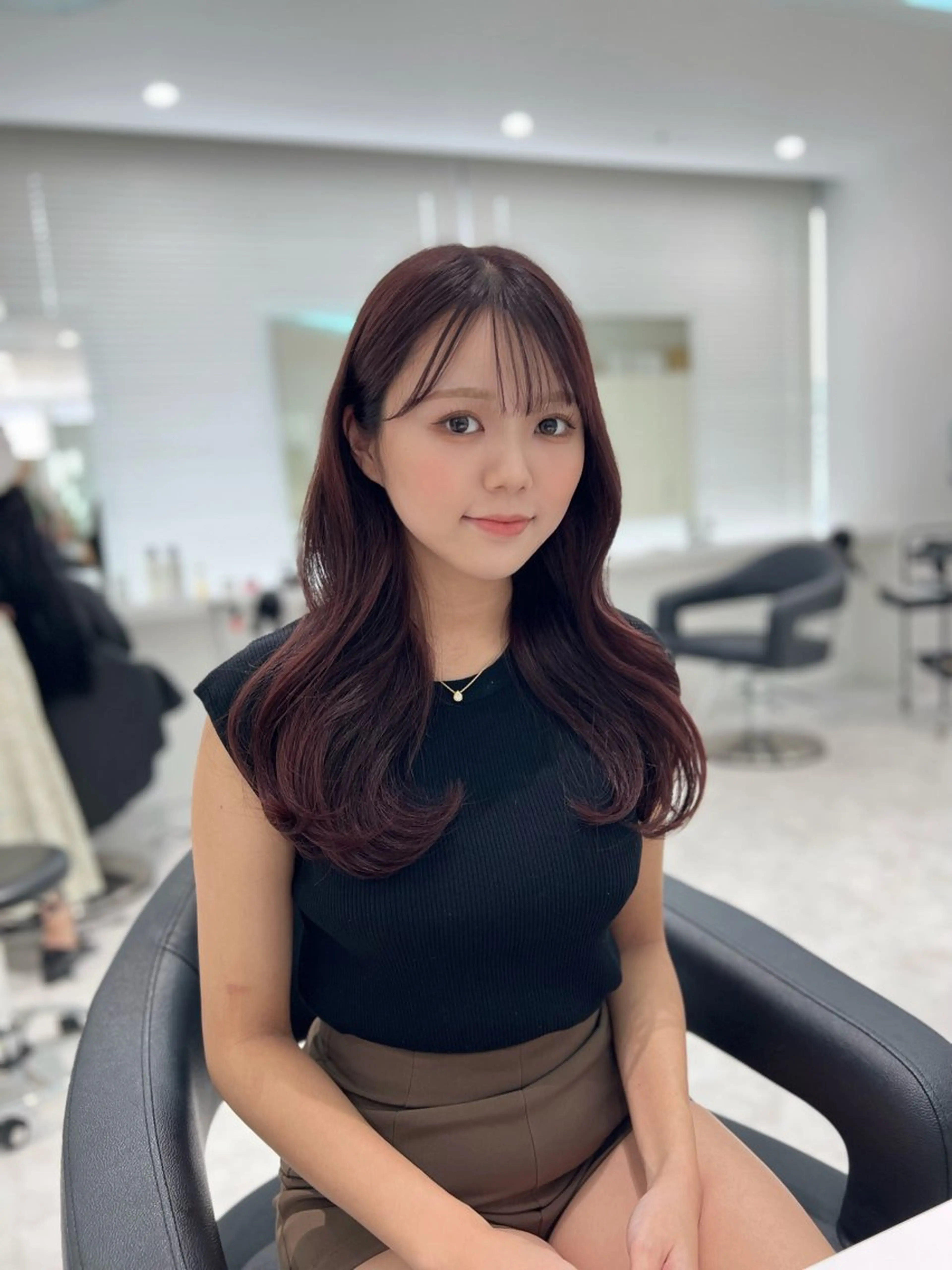 ロング カット ヘアカラー トリートメント ヘアセット まつパ/ケア ブリーチ/sEnAのヘアスタイル