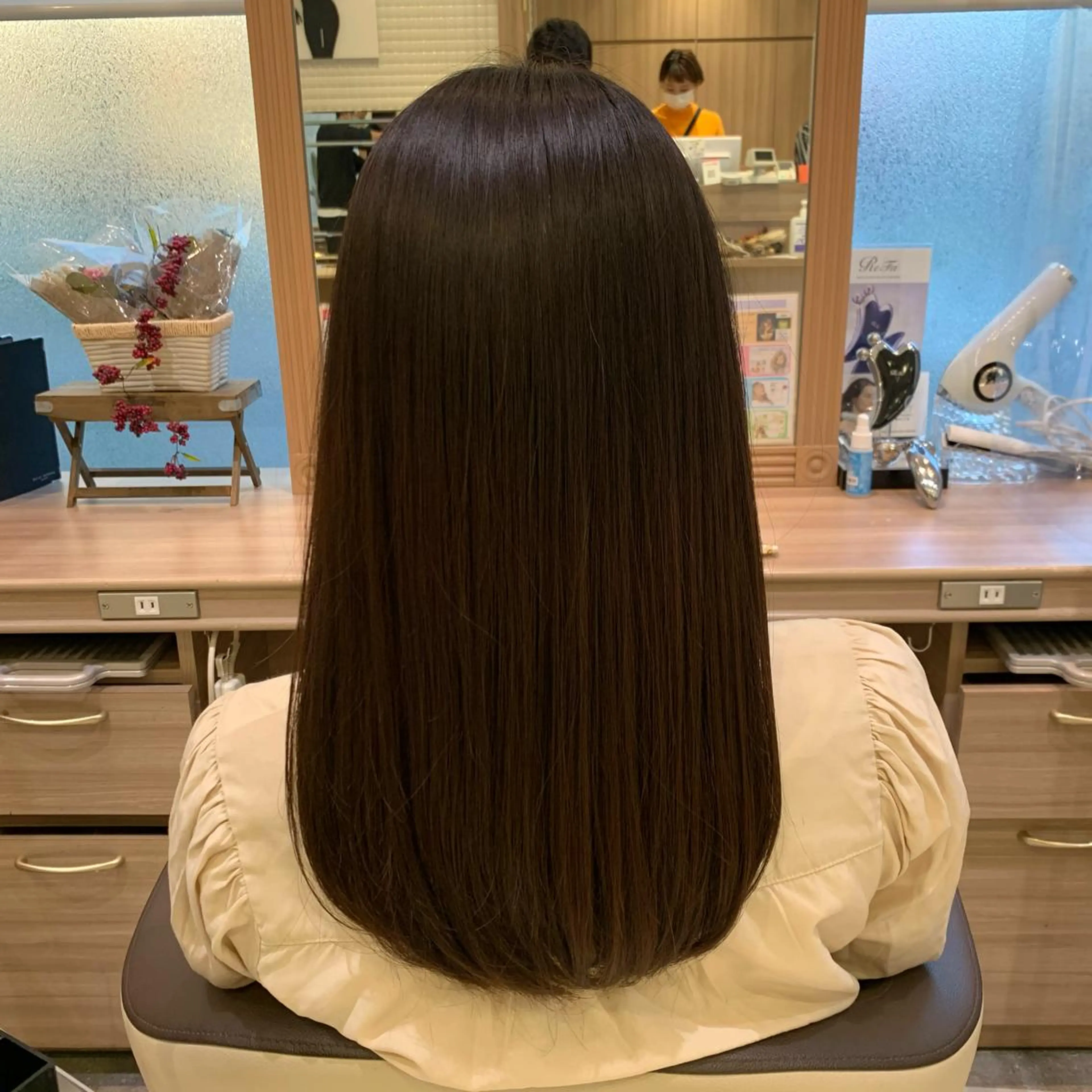 ロング 縮毛矯正 酸性ストレート 縮毛矯正 トリートメント 美髪矯正/髪質改善 /ヨナミネのヘアスタイル