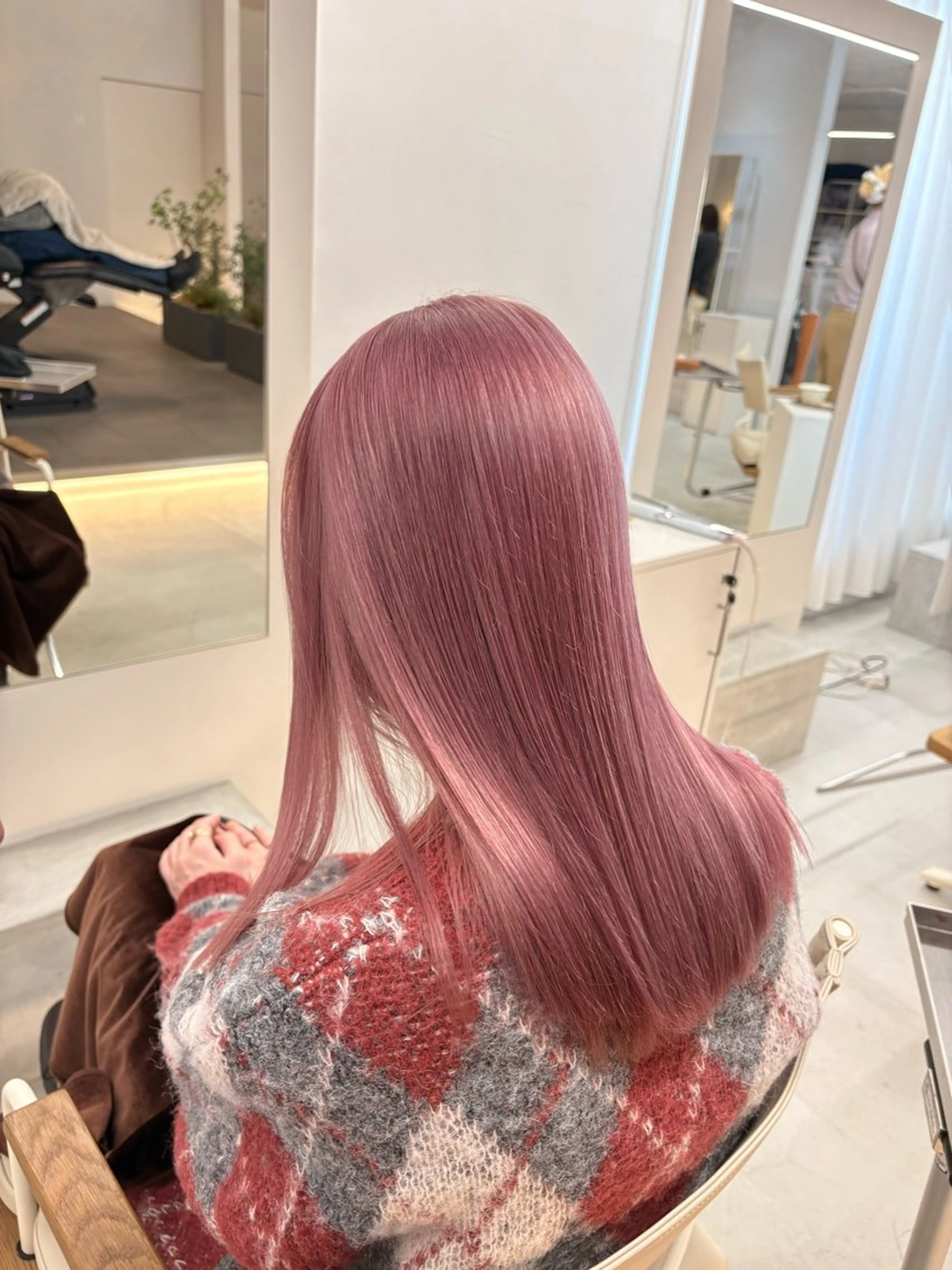 ミディアム ヘアカラー トリートメント 透明感/艶髪カラー/ 韓国/rinaのヘアスタイル