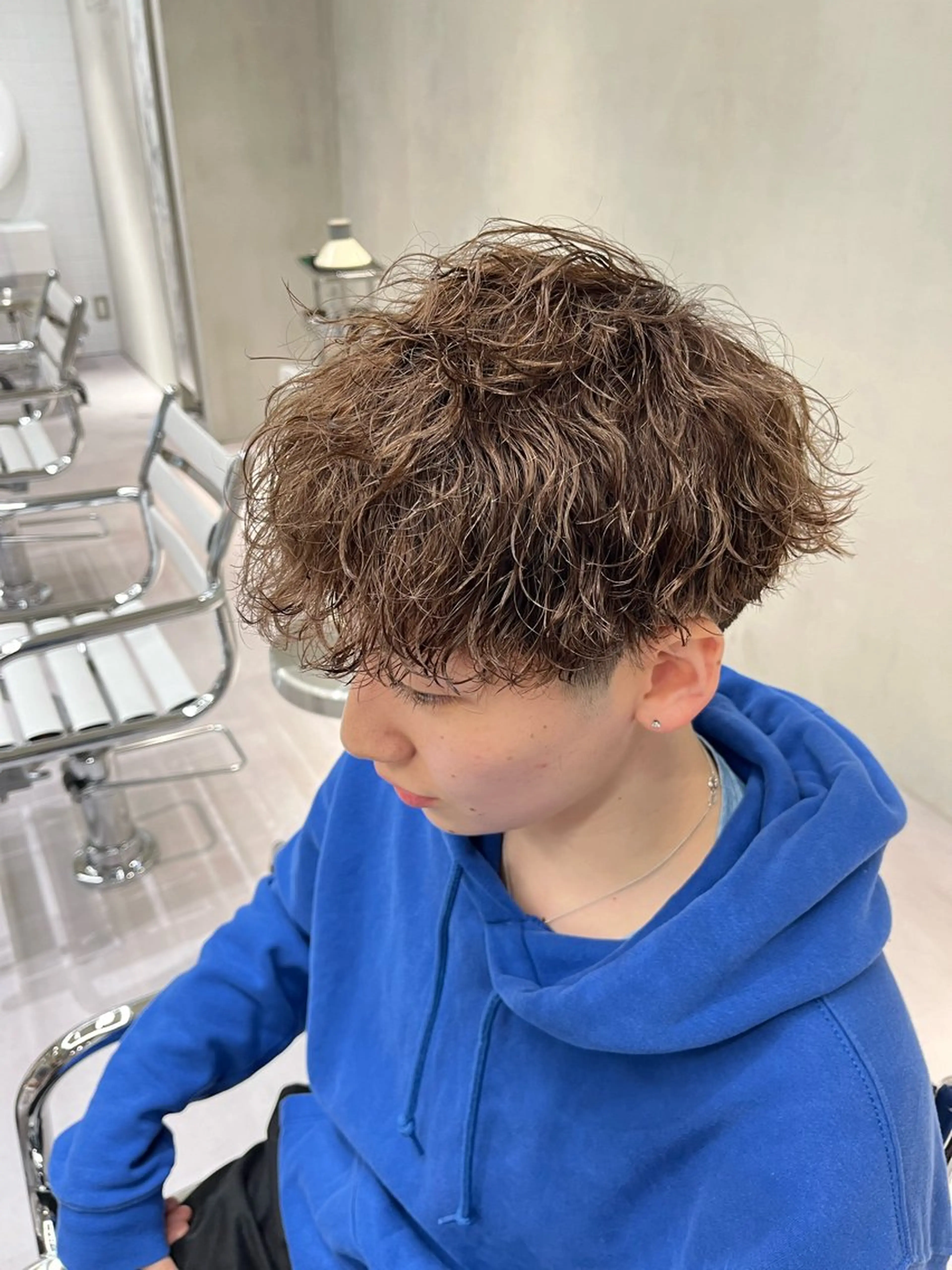 ショート パーマ メンズ soen所属・⚡メンズパーマフ ェードカットTomyのヘアスタイル