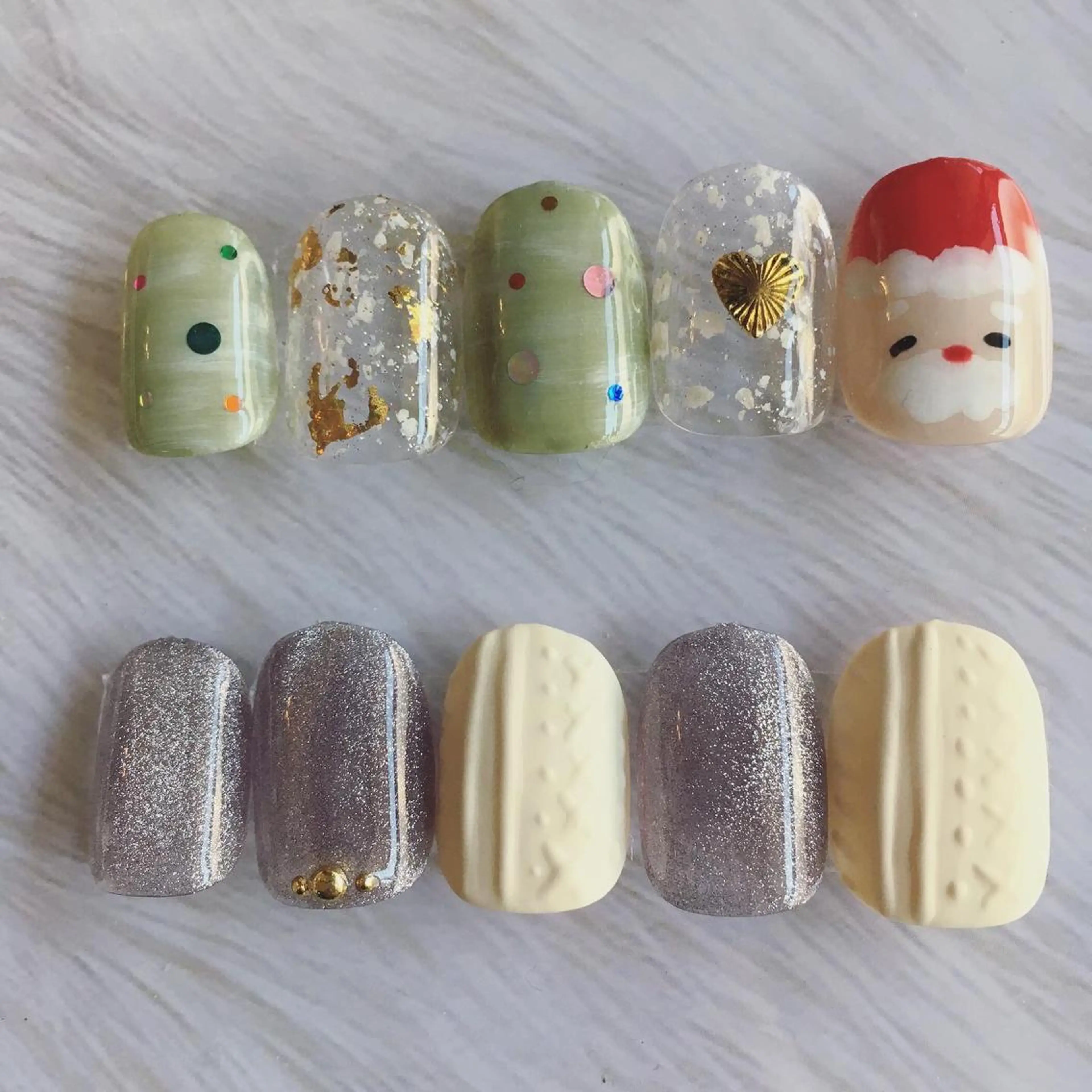 ネイル マグネットネイル 冬ネイル クリスマス A-nail エーネイル所属・M. ERIのネイルデザイン