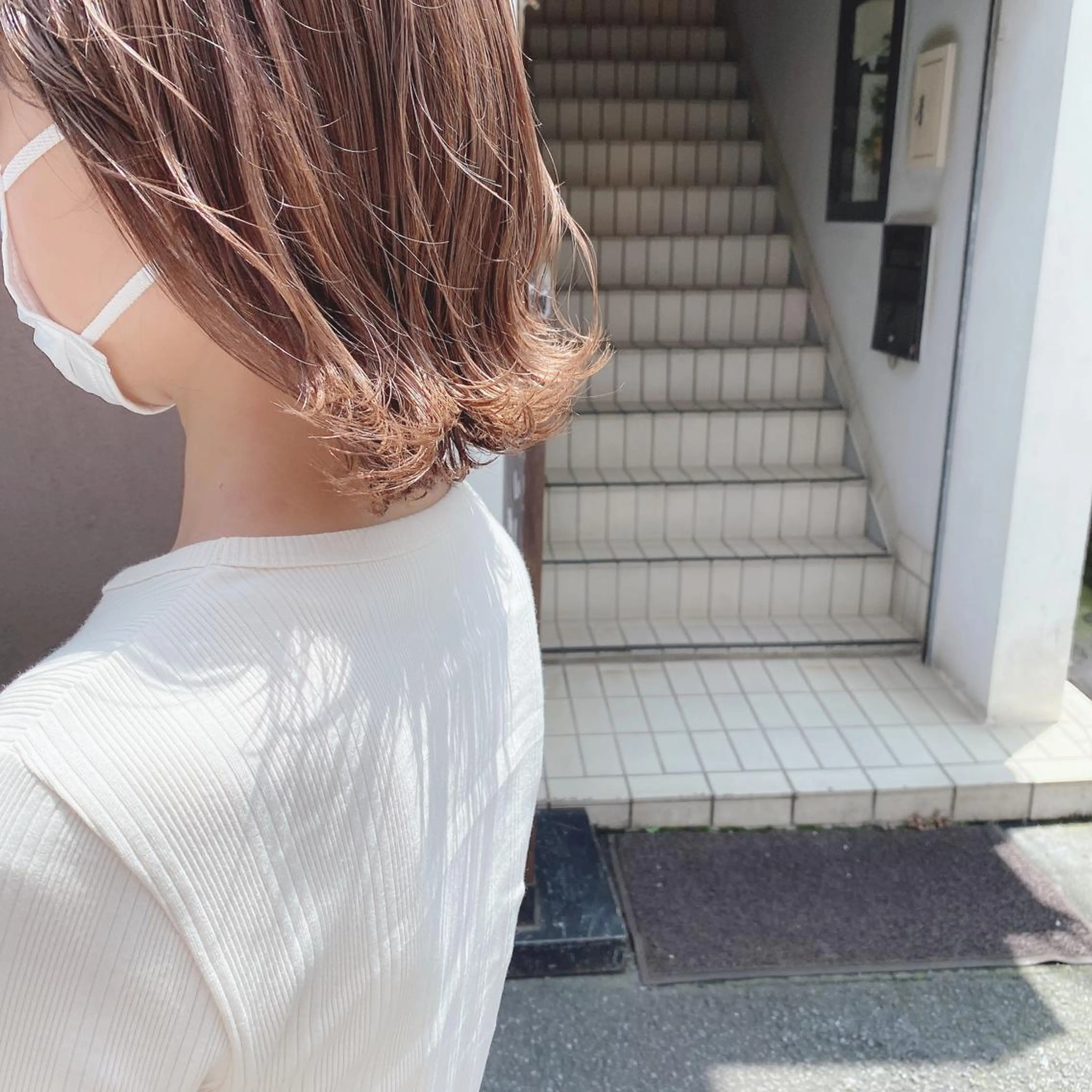 ミディアム カラー ハイライトカラー ハイライト カットカラーモデル BASSA上石神井店のヘアスタイル