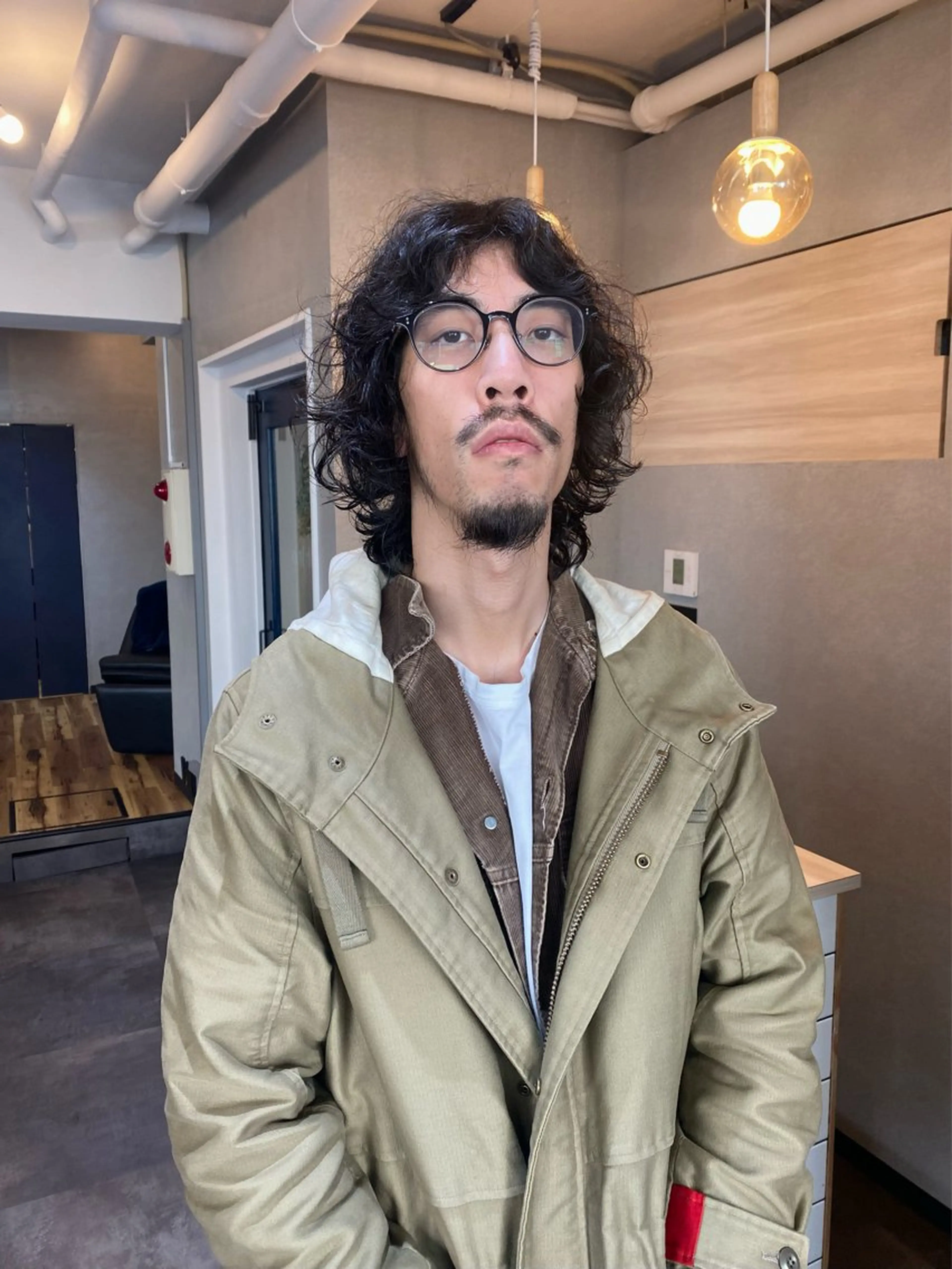 ミディアム パーマ メンズ カット パーマ トリートメント nely所属・kouyo パーマ/ウルフカットのヘアスタイル