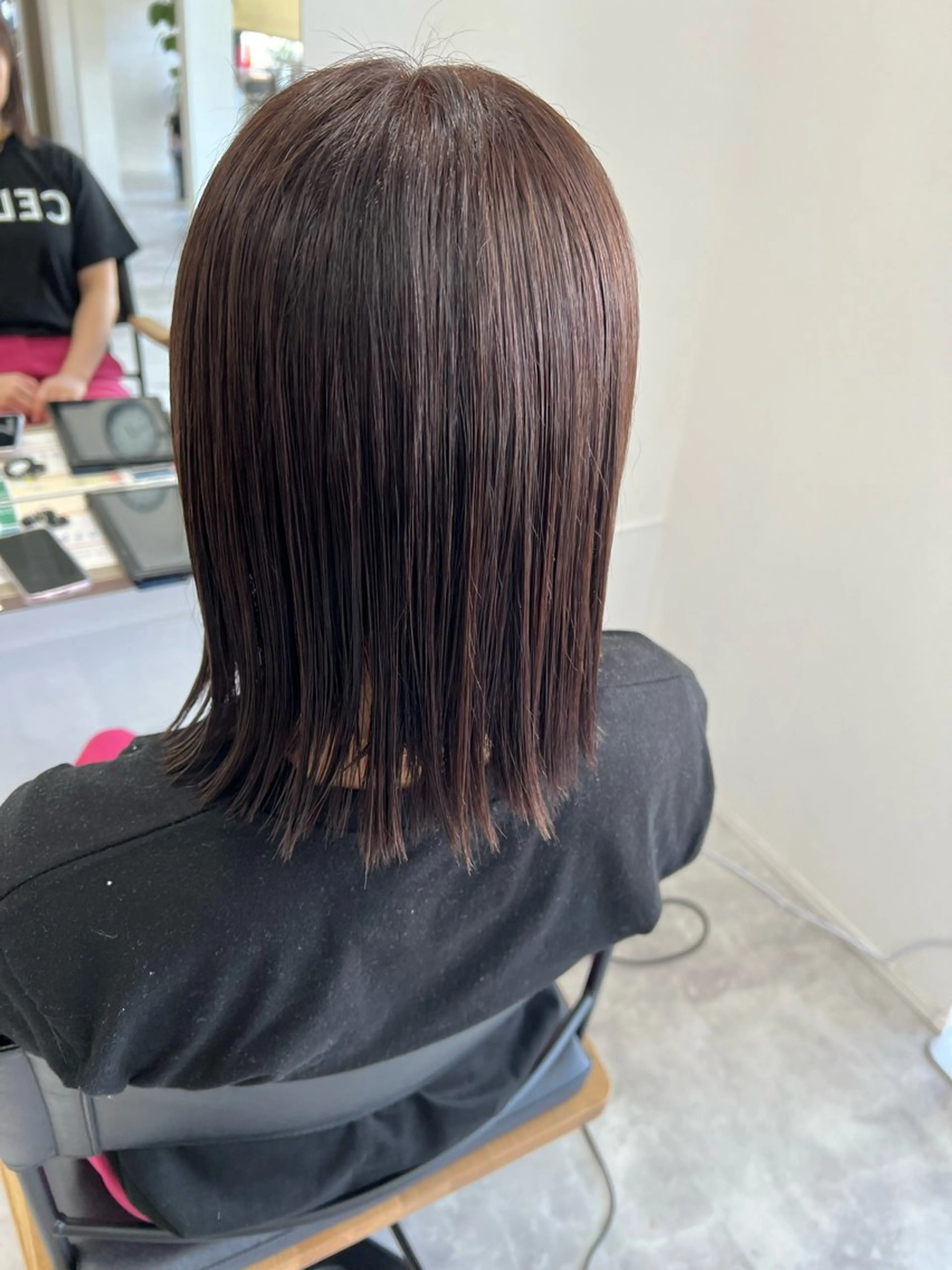 ミディアム ヘアカラー トリートメント 透明感/レイヤー💎 髪質改善/希美のヘアスタイル