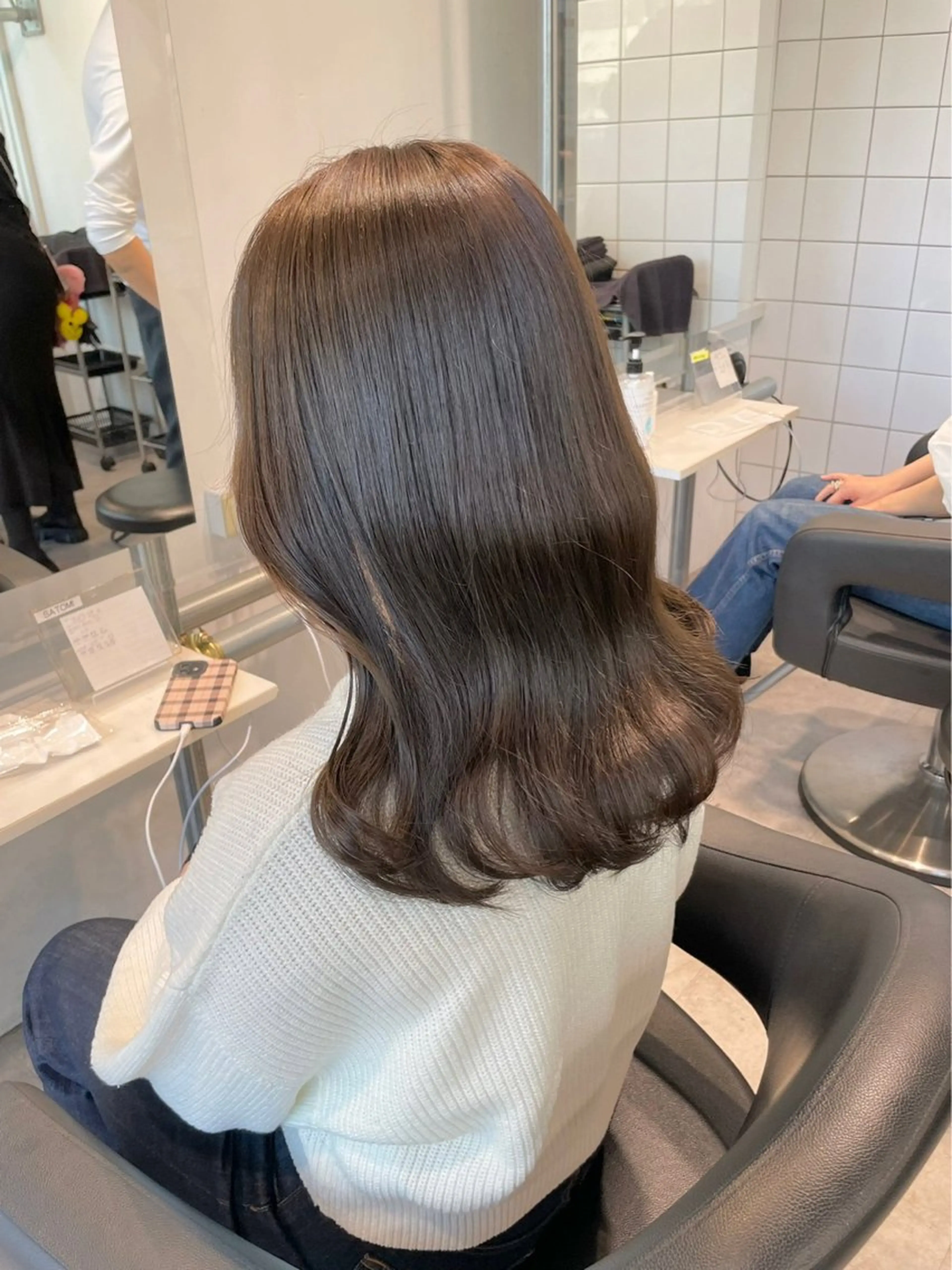 ミディアム カラー ベージュカラー 透明感カラー オリーブベージュ カット ヘアカラー トリートメント ヘアセット 【赤み消しカラー】 中野浩太のヘアスタイル